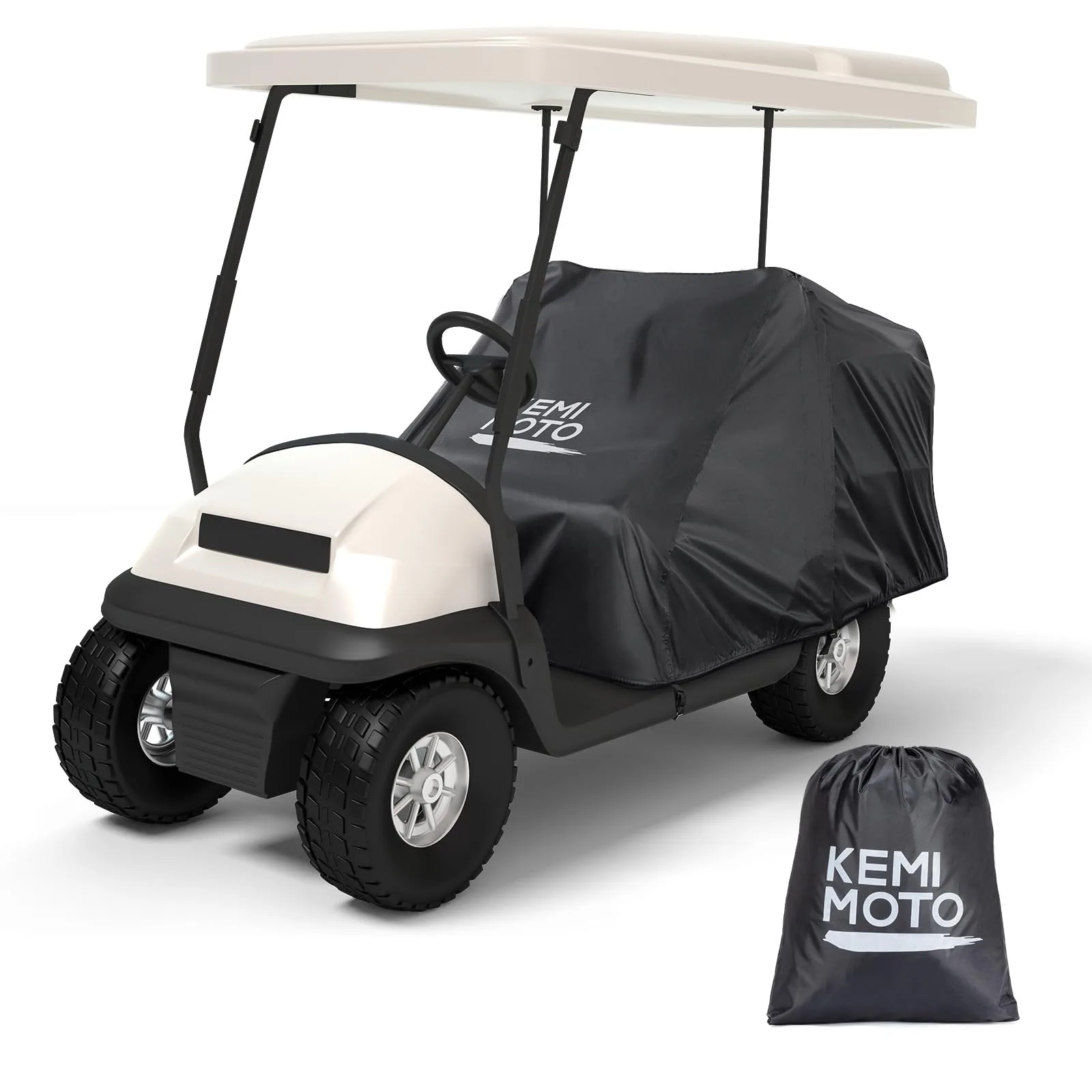 KEMIMOTO 2+2 Golf Cart Seat Cover B1403-00001-BK