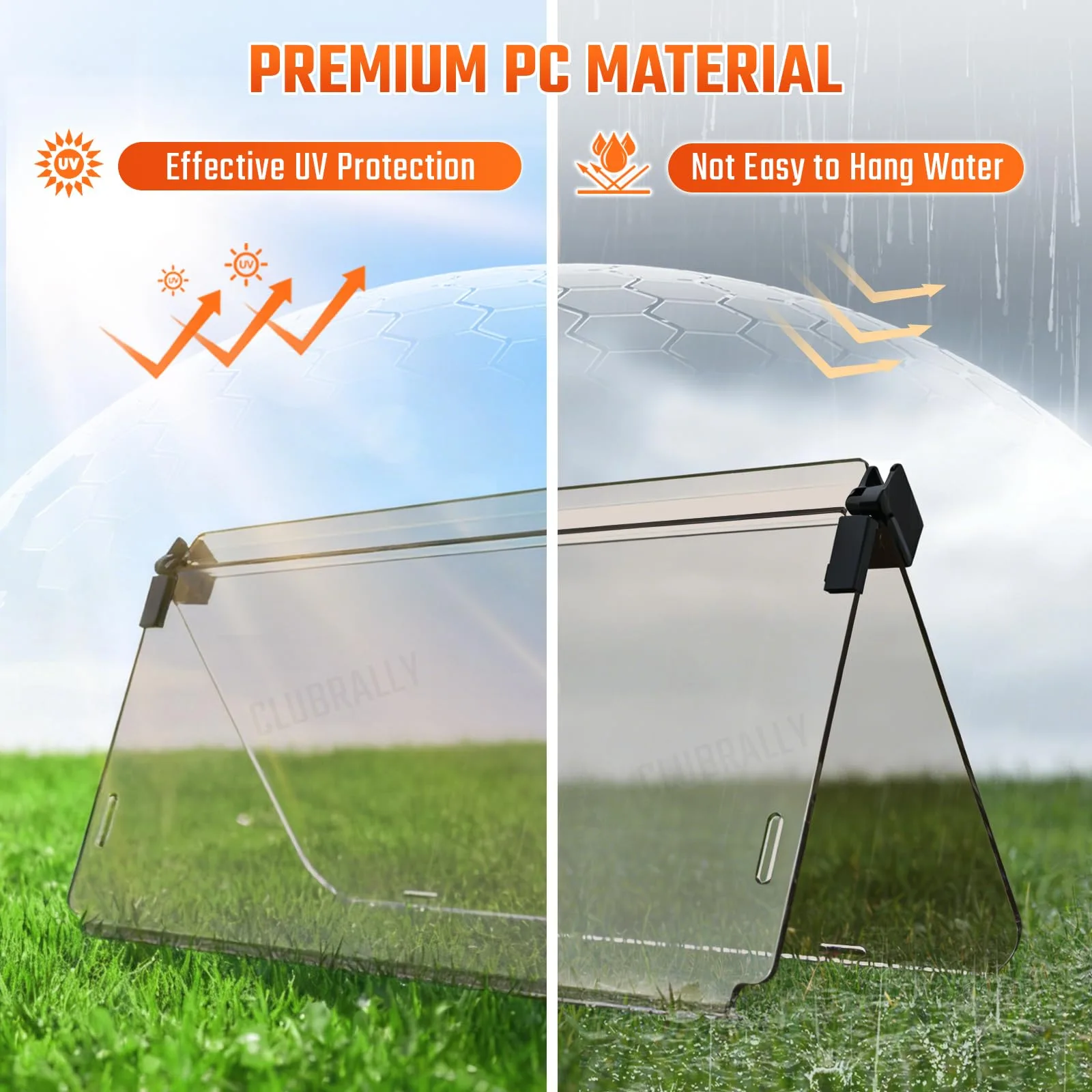 CLUBRALLY Folding Windshield for Club Car DS, CB-202 image 4