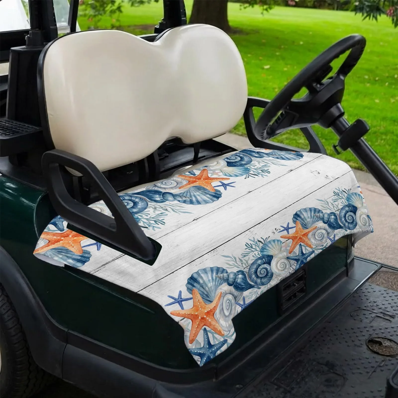 DecorLovee Golf Cart Seat Cover, 51 x 31 in, Blue image 2