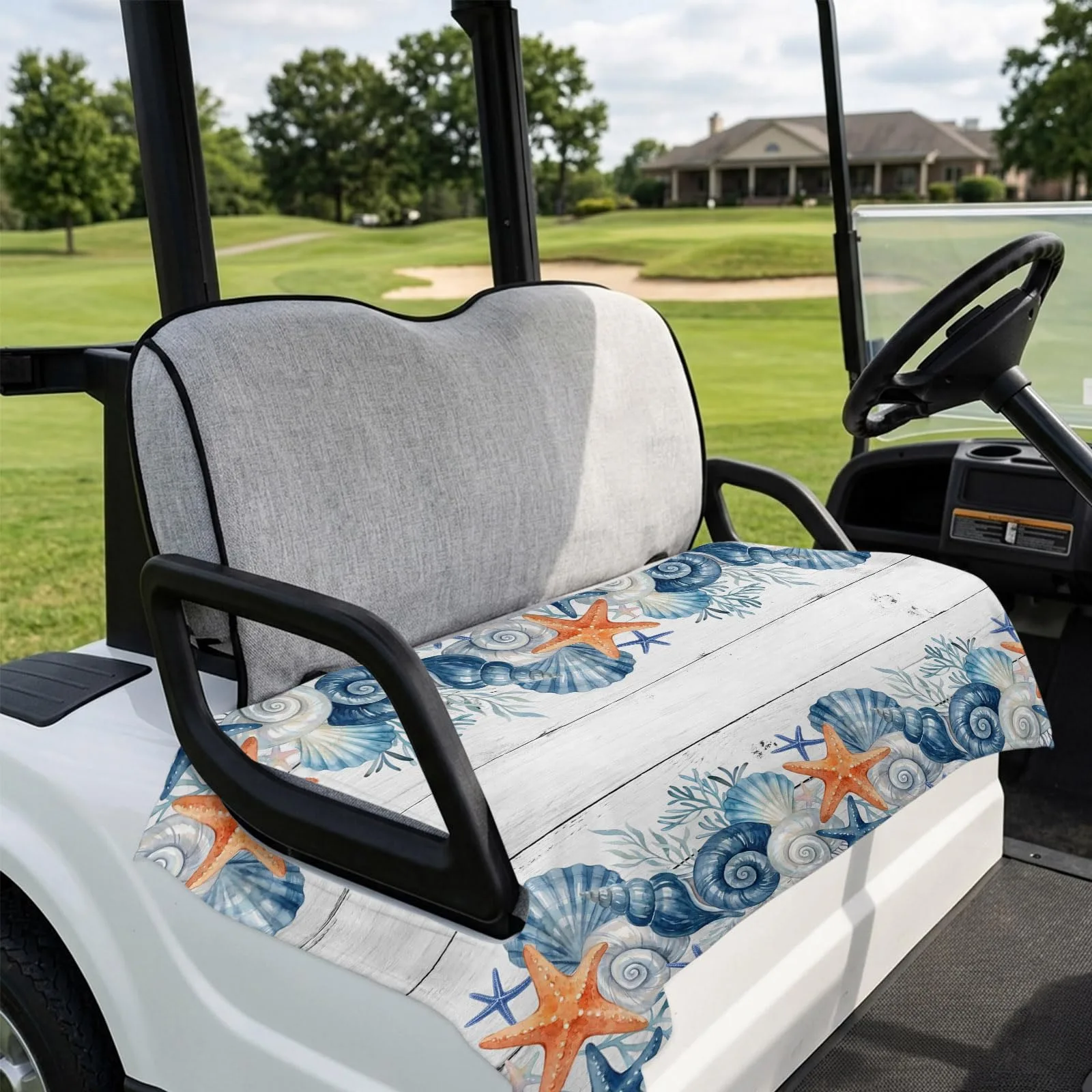 DecorLovee Golf Cart Seat Cover, 51 x 31 in, Blue image 4