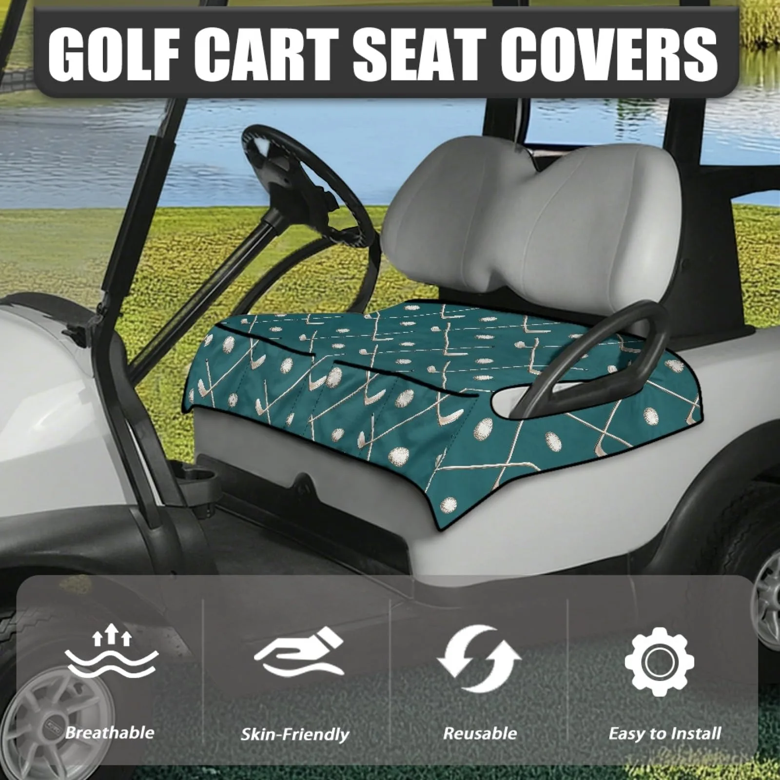 Knextrepoy Golf Cart Seat Cover, Kne-CZC80-47-16 image 3