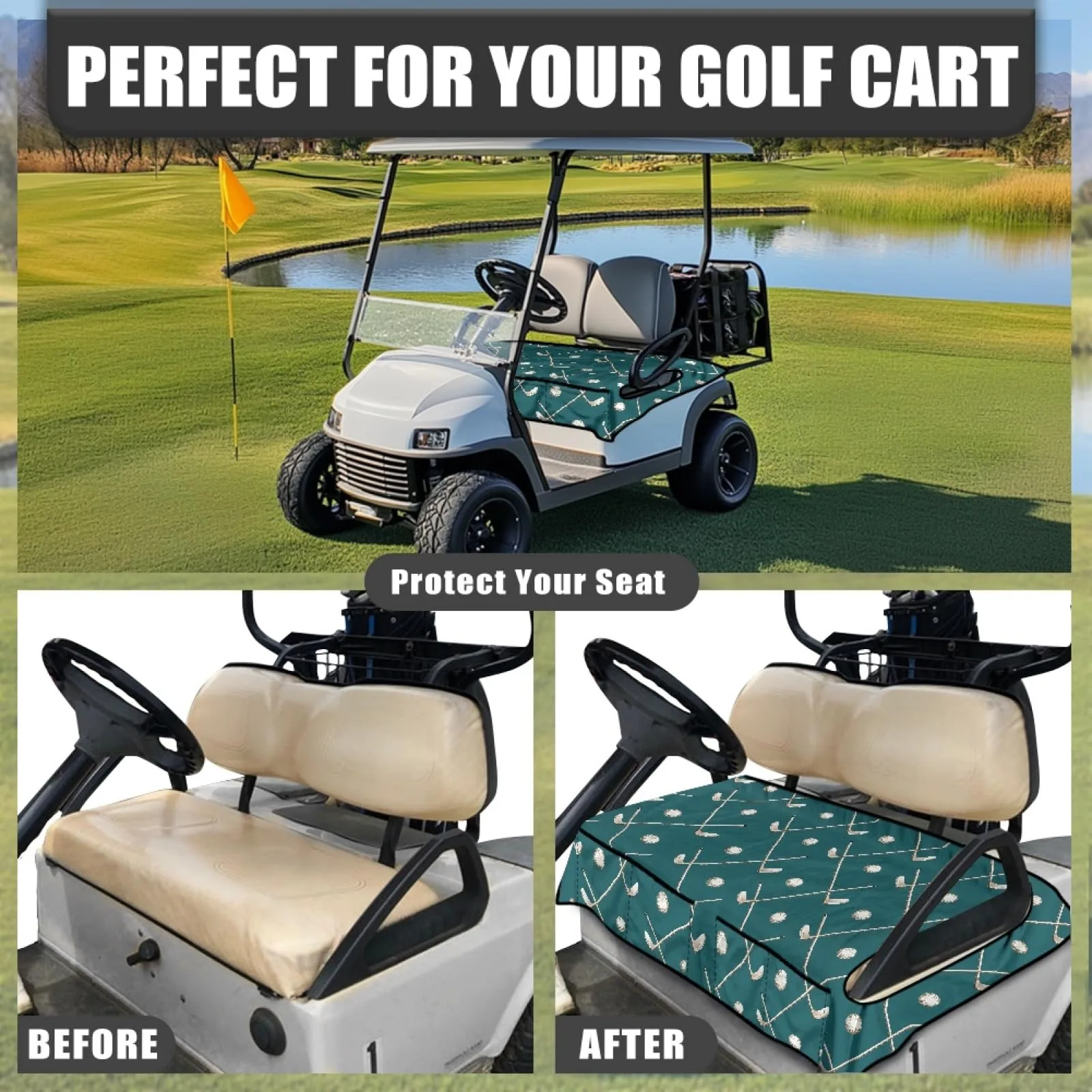 Knextrepoy Golf Cart Seat Cover, Kne-CZC80-47-16 image 4