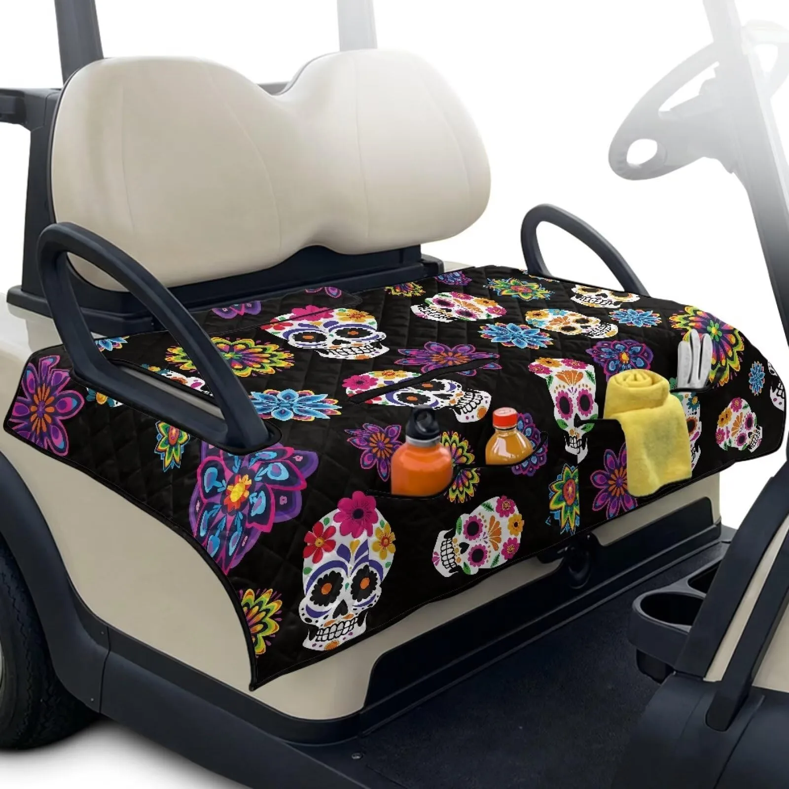 TOADDMOS Golf Cart Seat Cushion Cover for E-Z-GO and Club Car