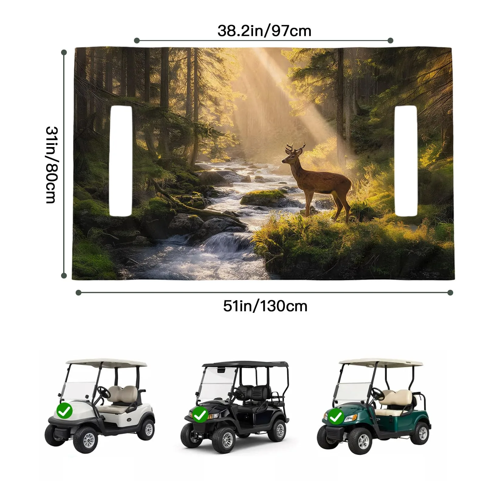 Trosturdspn Golf Cart Seat Towel Blanket 51 x 31 in image 2