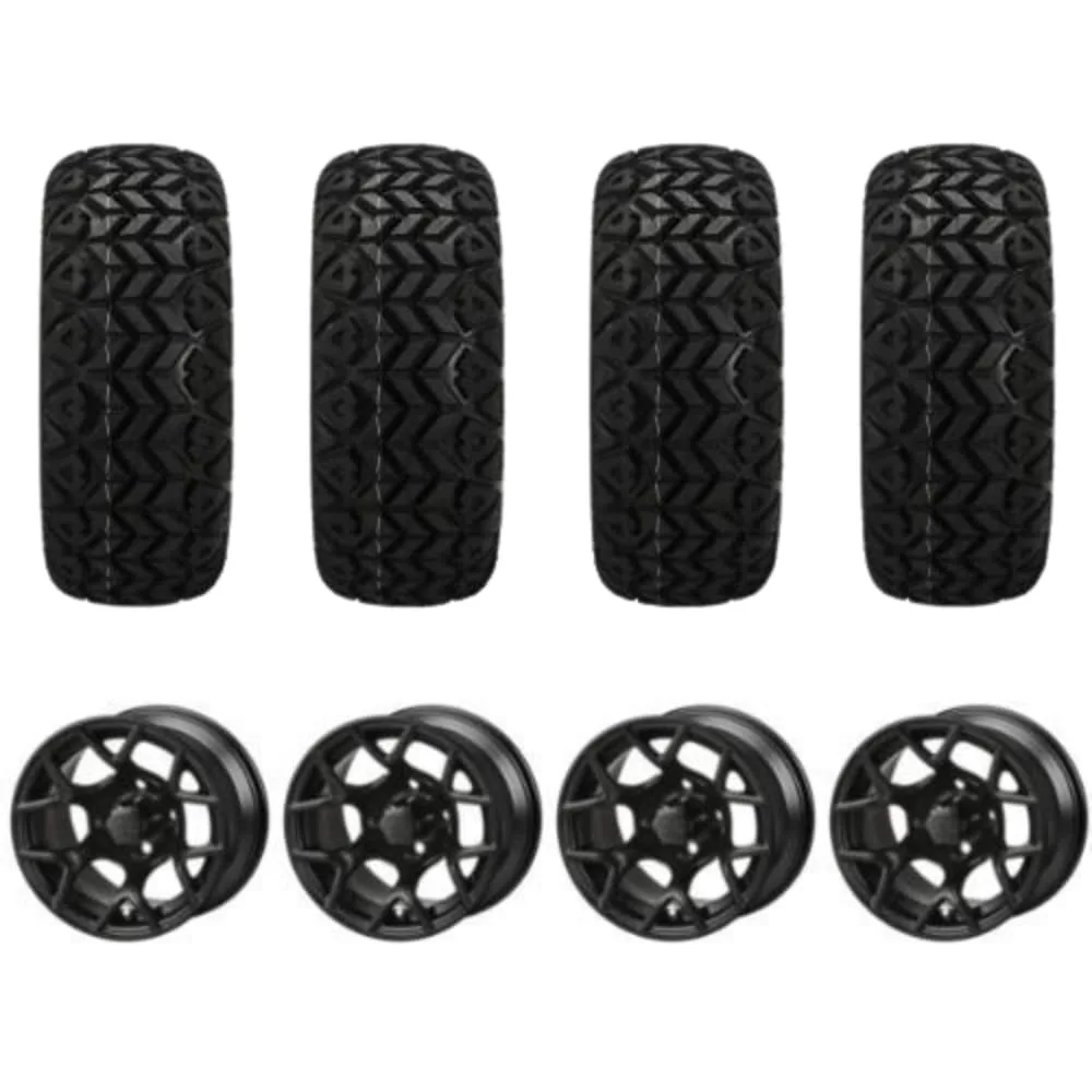 REVENGE Ninja 12-Inch Golf Cart Wheels and Tires Set of 4