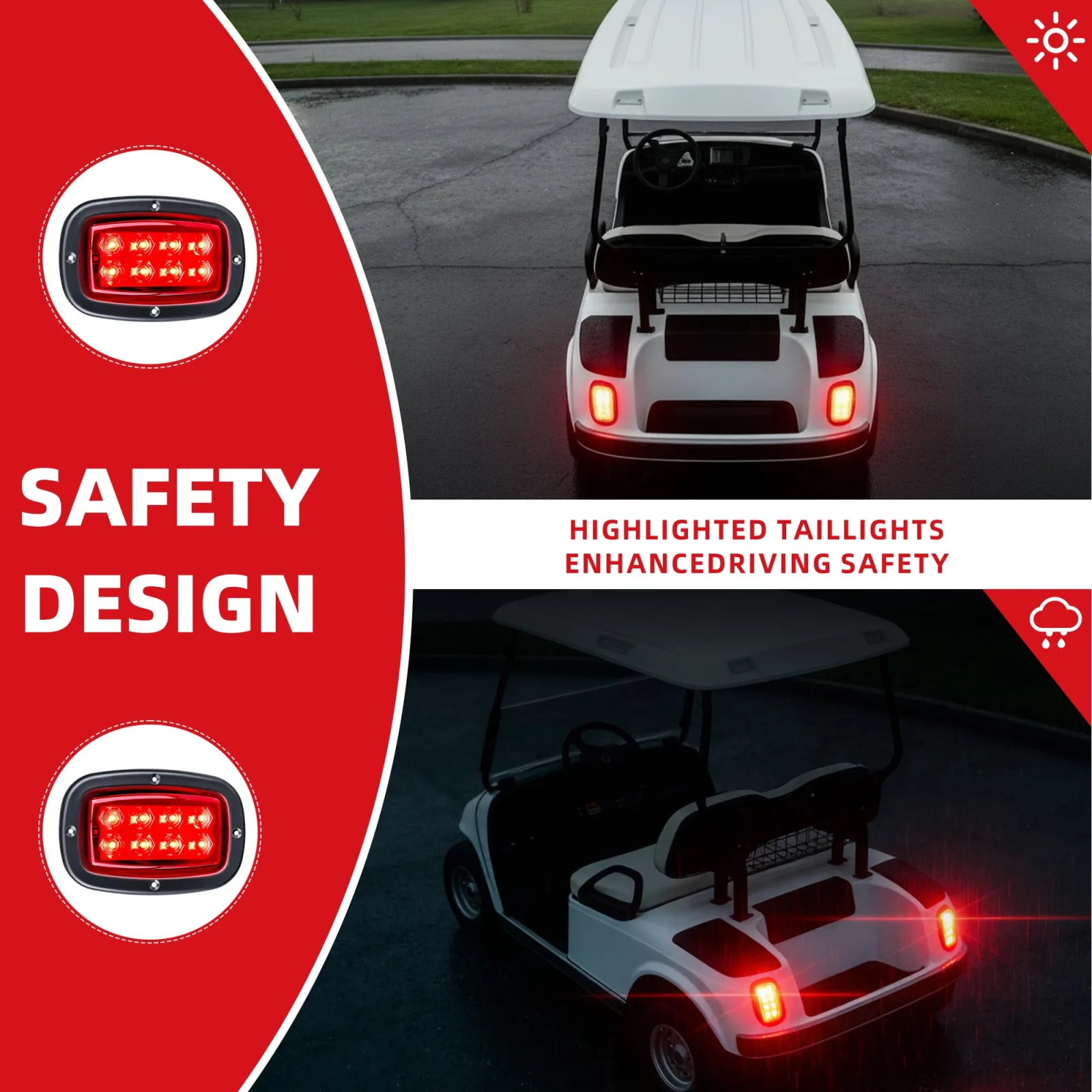 Mixopoly Golf Cart Taillight Kit B47781 image 3