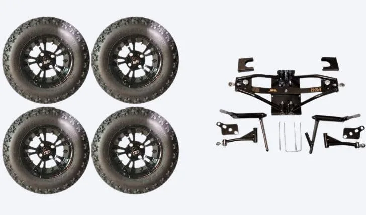 3G 6-Inch Lift Kit with Wheels for Club Car DS 1984-2003
