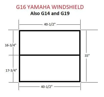 ACED Parts Clear Foldable Windshield for Yamaha G16 image 2