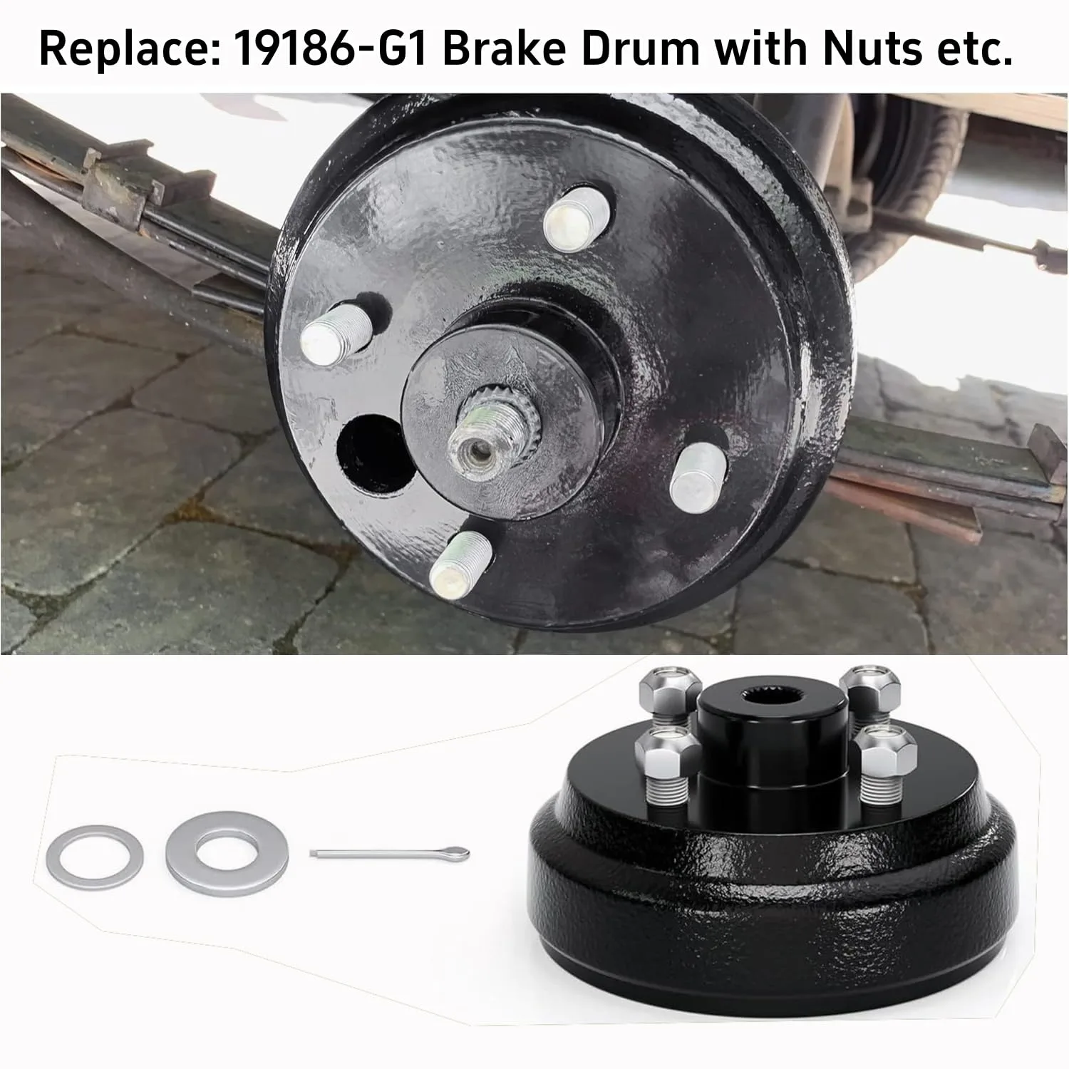 Dr.Acces Brake Drum Hub 19186-G1 for E-Z-GO TXT (1982-Up) image 4