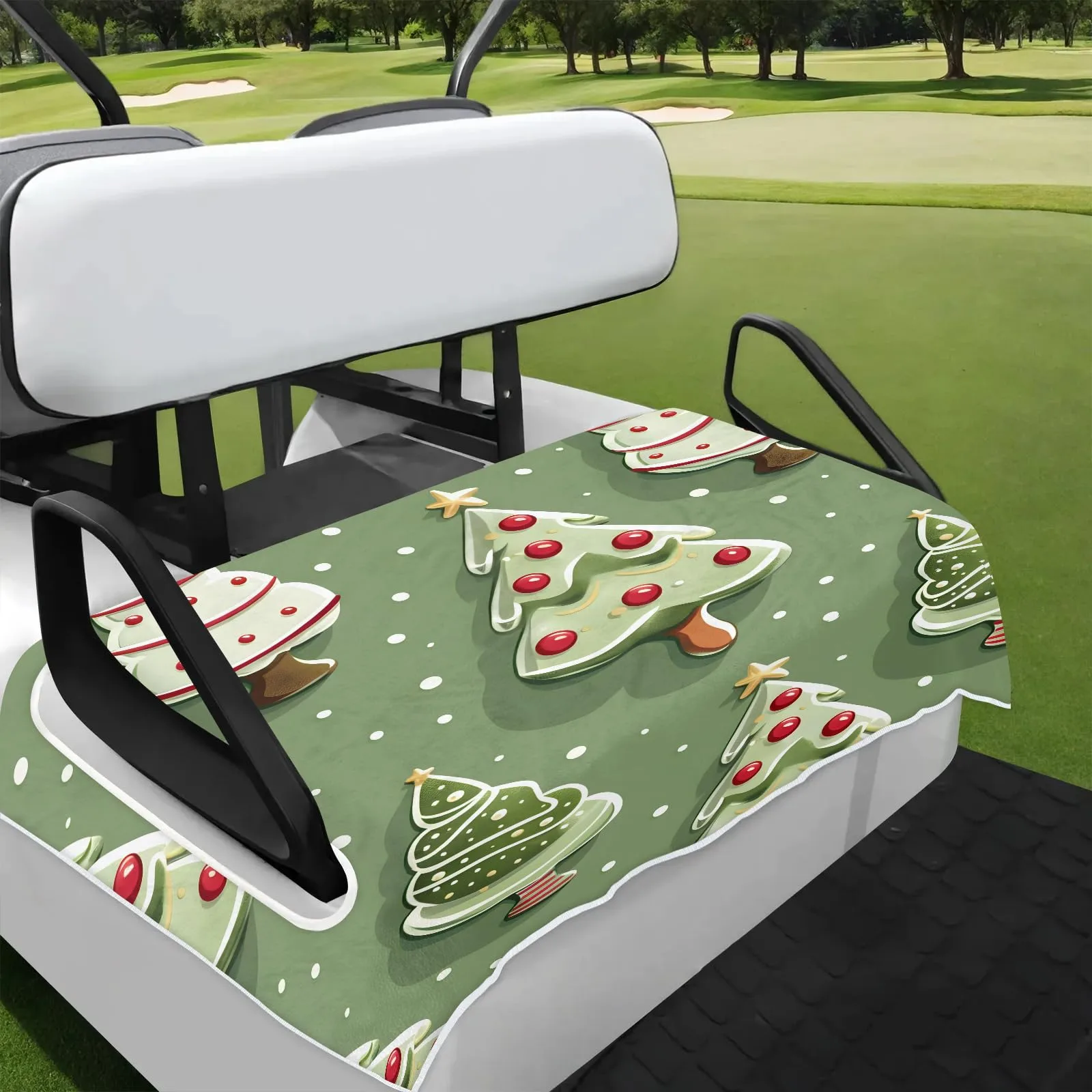 Tiveruda Golf Cart Seat Cover Blanket for Double Seats