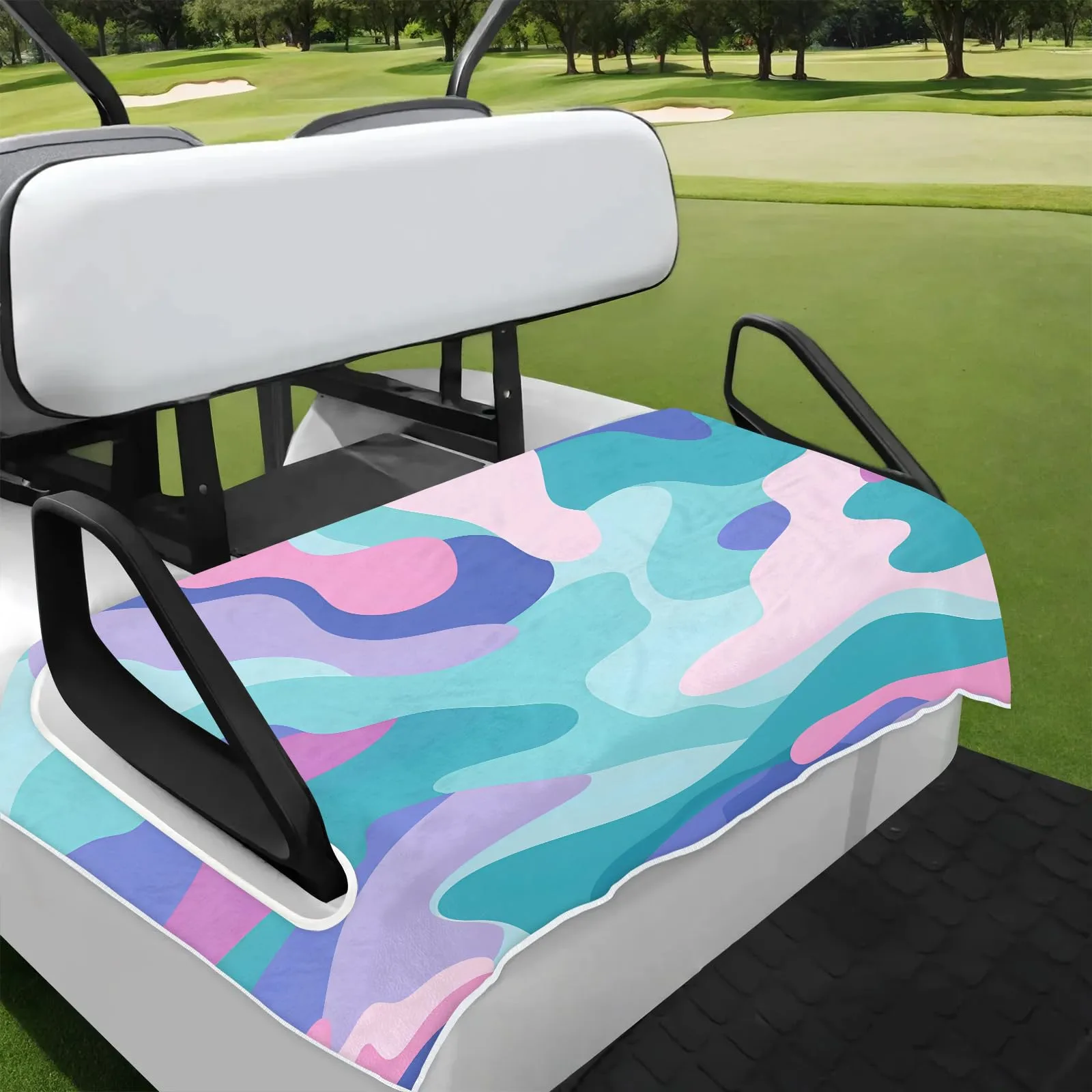 Tiveruda 51 x 31 in Abstract Camouflage Golf Cart Seat Cover - Polyester