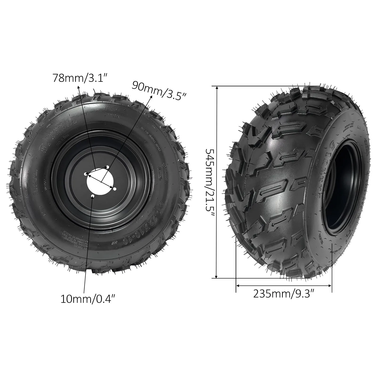 91.SCS 44-Inch Go-Kart Rear Live Axle Kit with Brake image 2