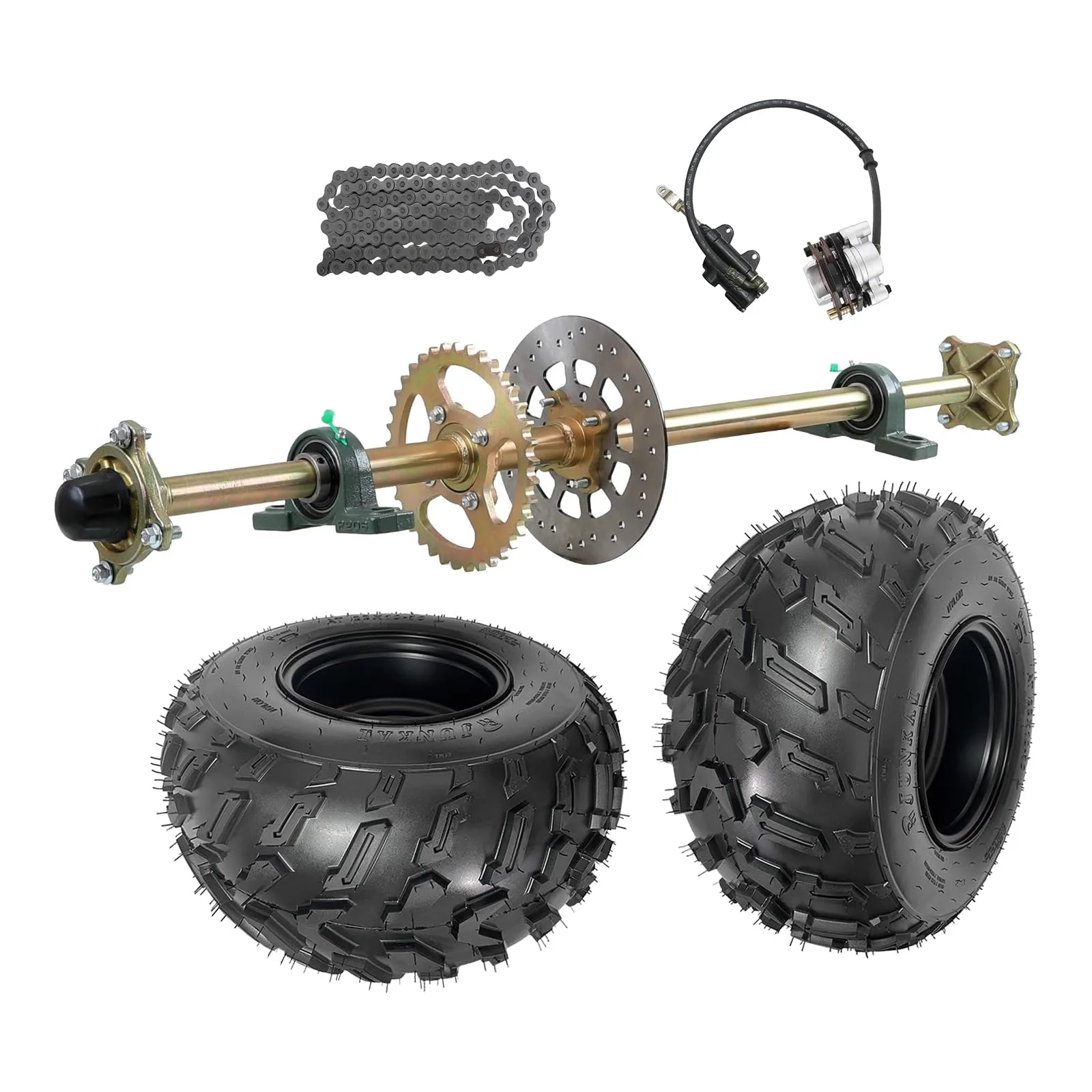 91.SCS 44-Inch Go-Kart Rear Live Axle Kit with Brake