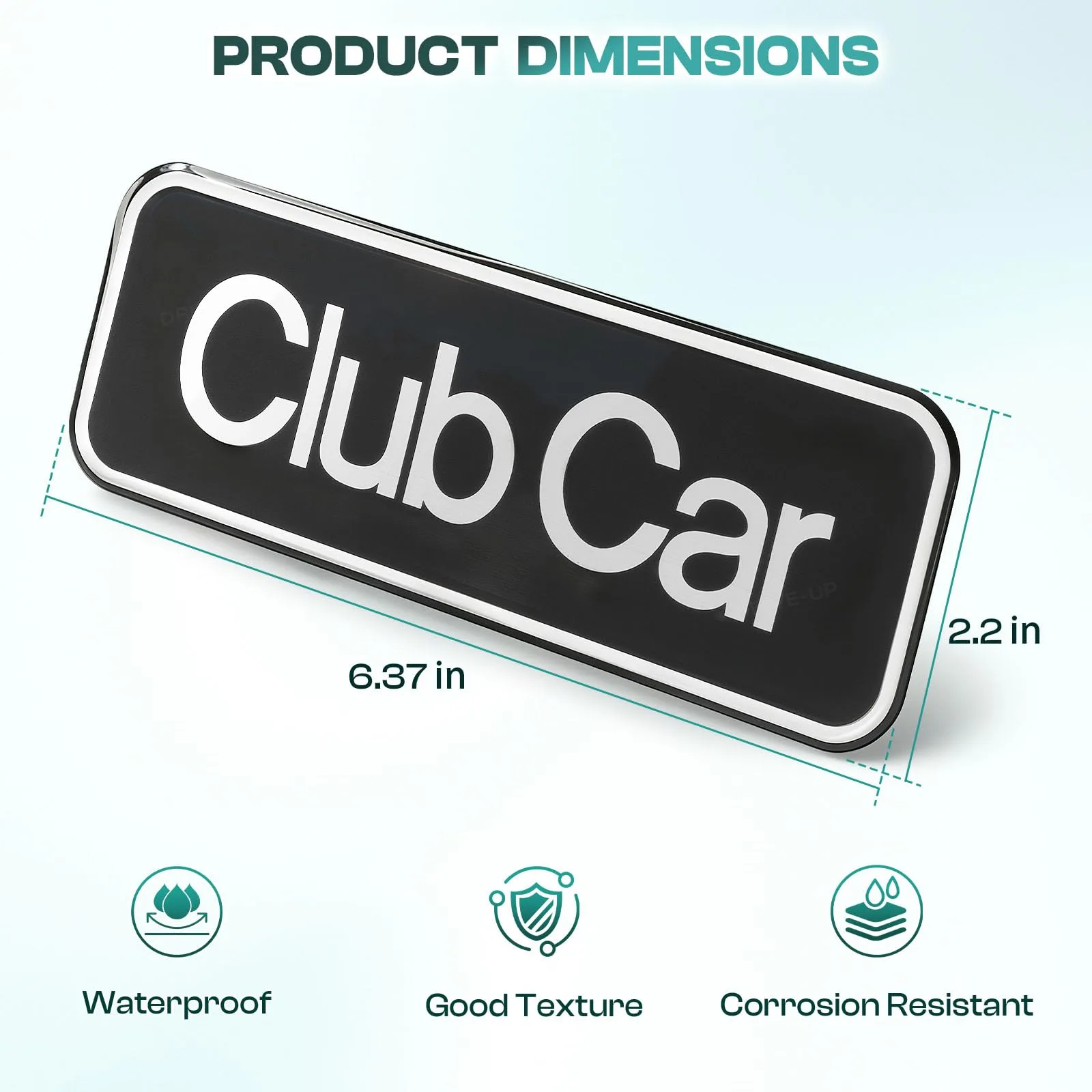 DRIVE UP Silver Name Plate for Club Car Onward image 3