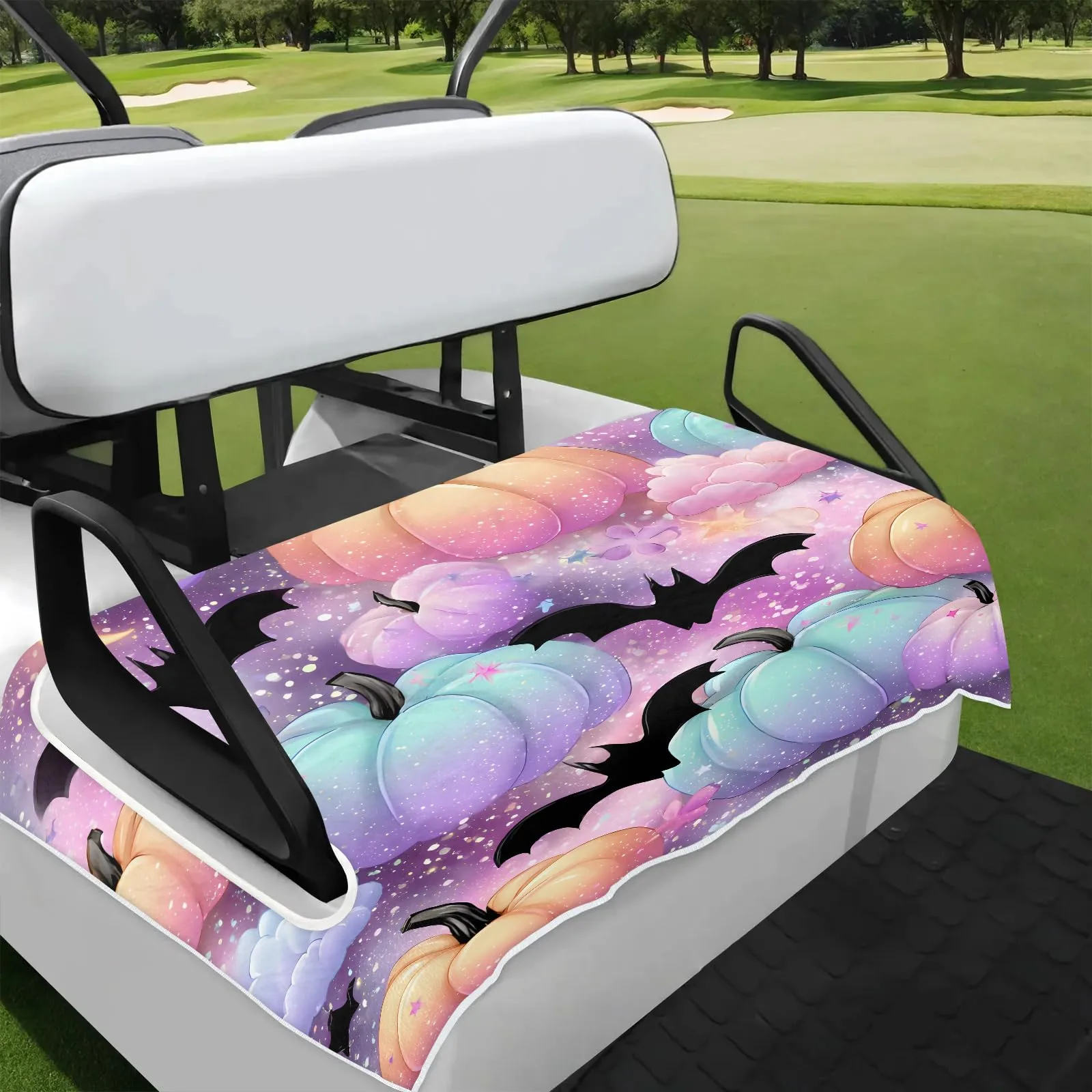 Tiveruda Halloween Pumpkin Golf Cart Seat Cover