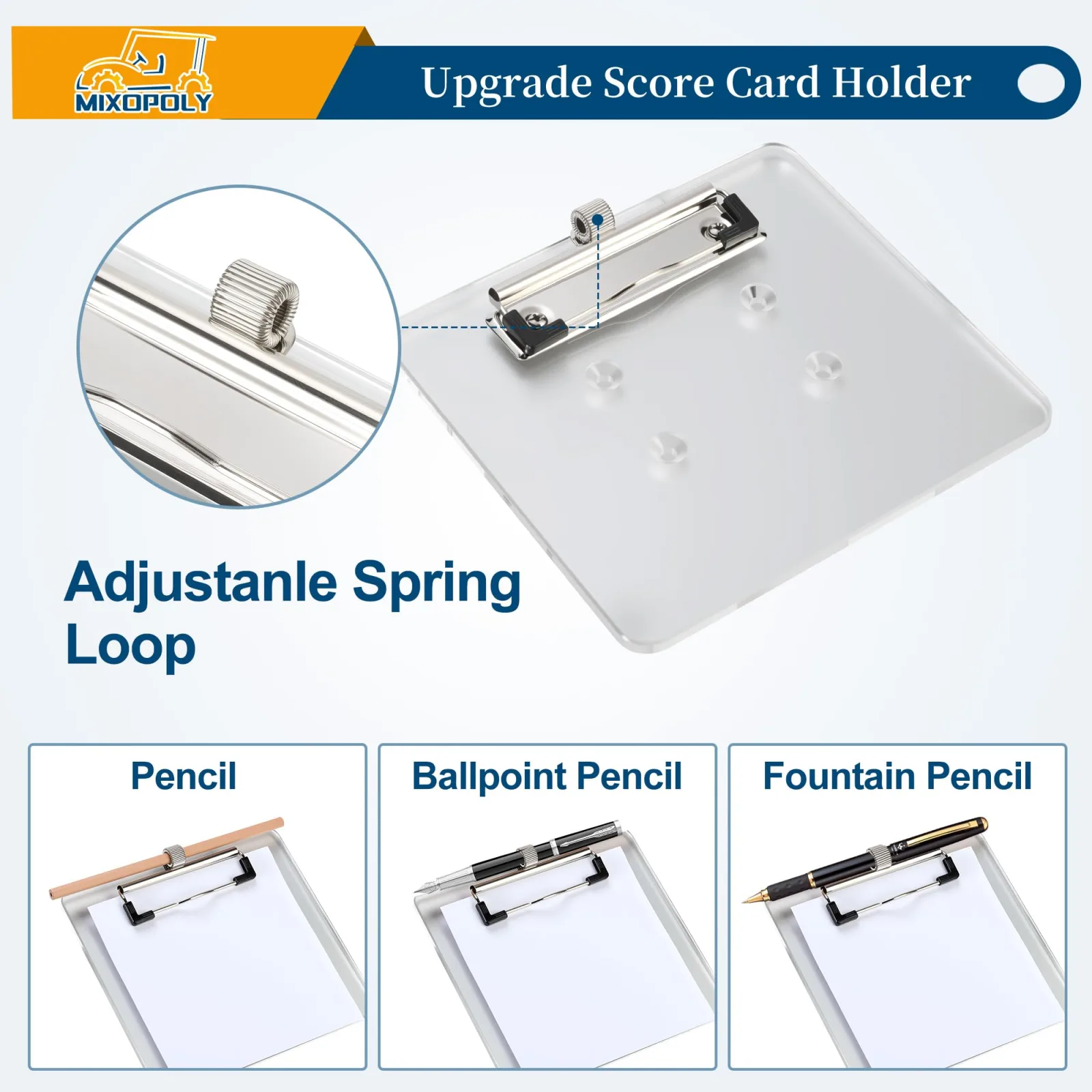 Mixopoly Golf Cart Steering Wheel Scorecard Holder image 3