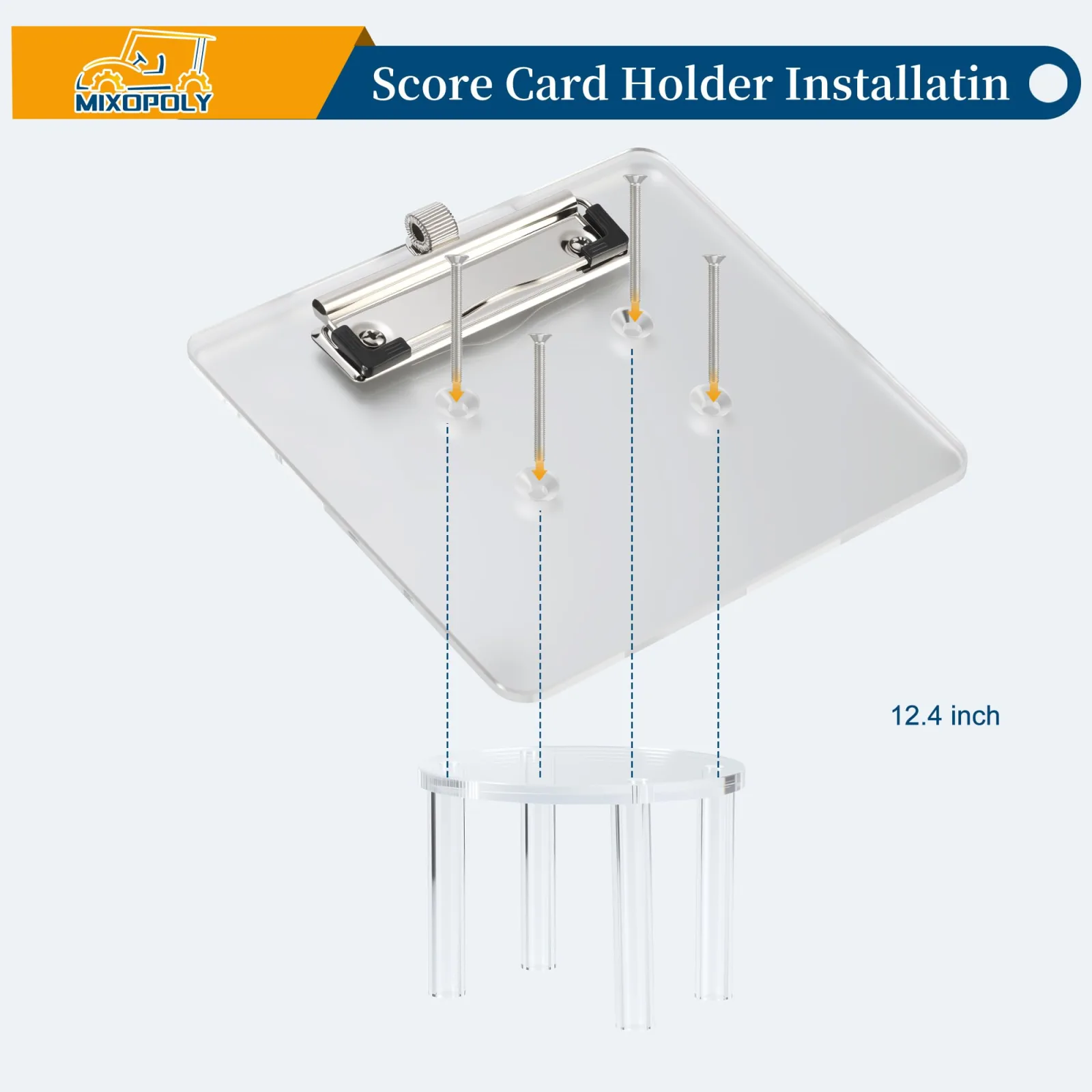 Mixopoly Golf Cart Steering Wheel Scorecard Holder image 4