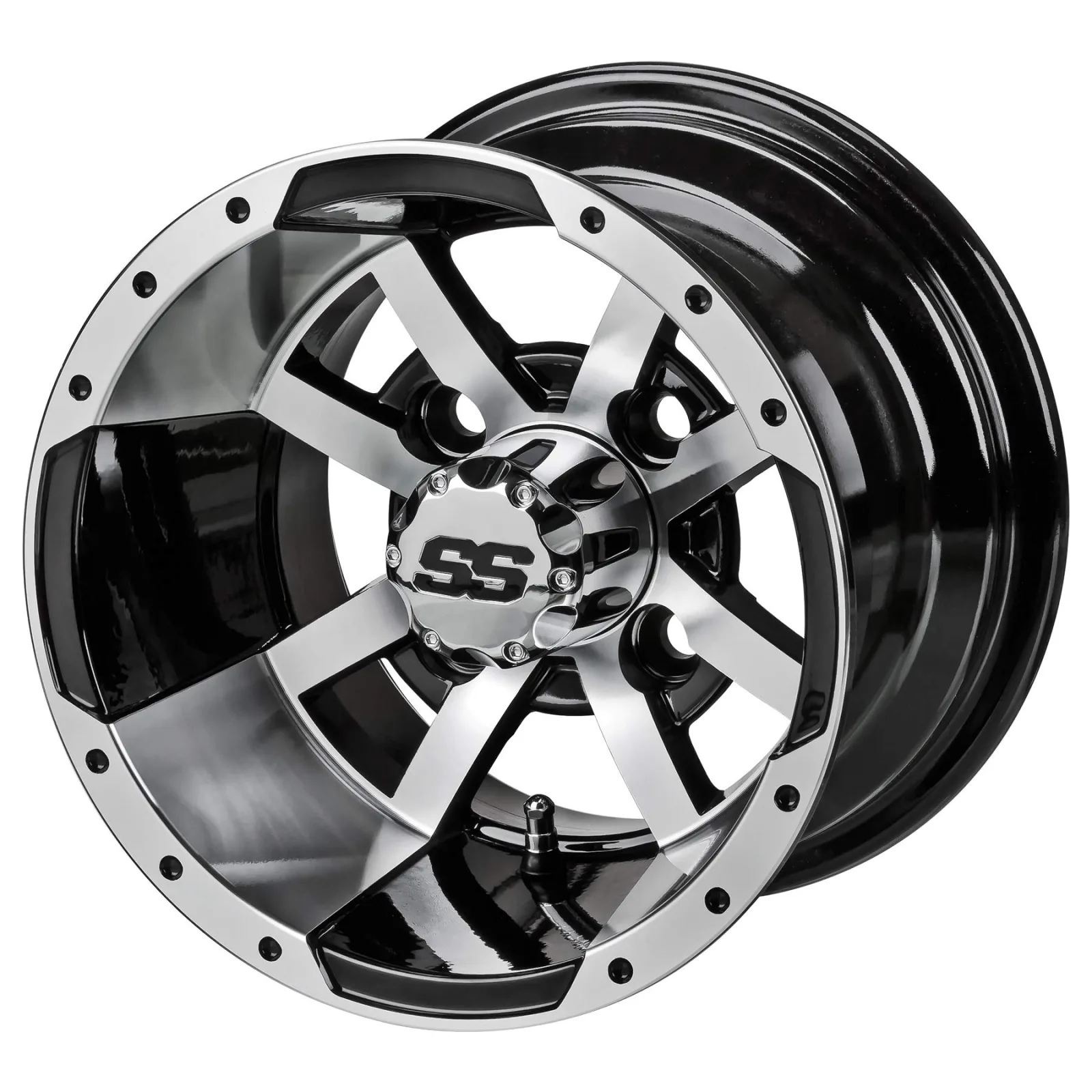 RM Cart 10-Inch Maltese Cross Golf Cart Wheels, Set of 4