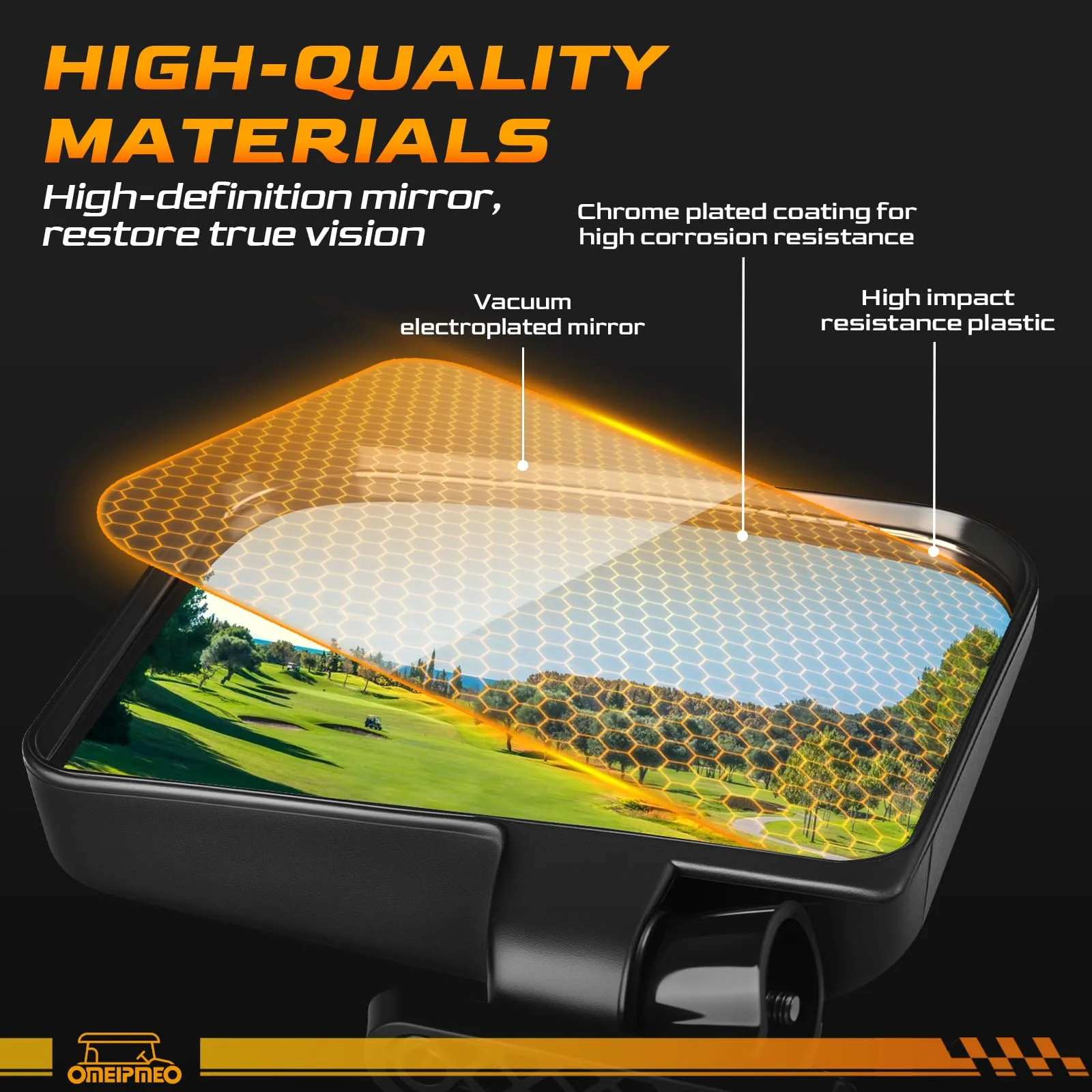 OMEIPMEO Golf Cart Side Mirrors with LED Turn Signals image 4