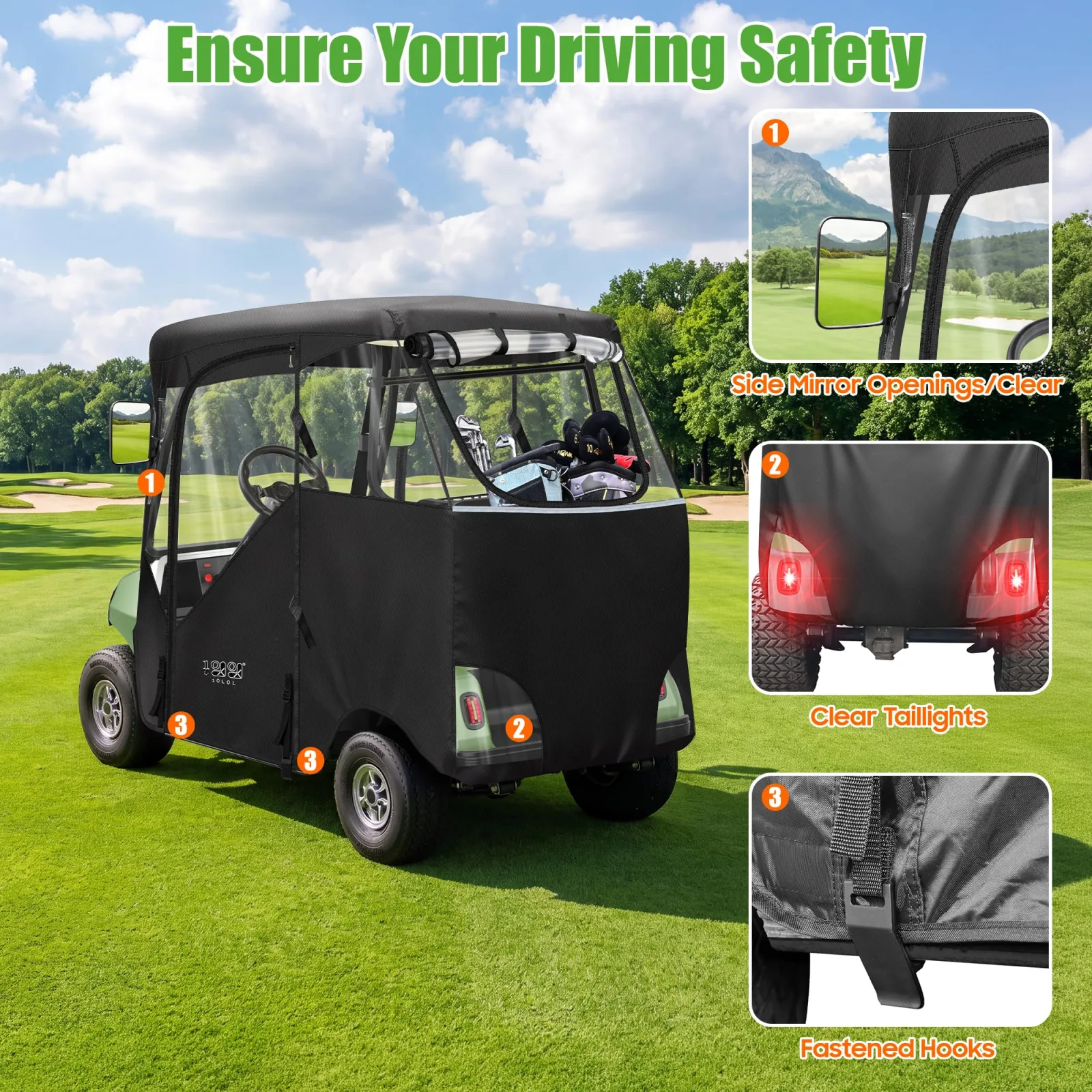 10L0L Enclosure for Club Car DS & Precedent 2-Passenger Carts image 4