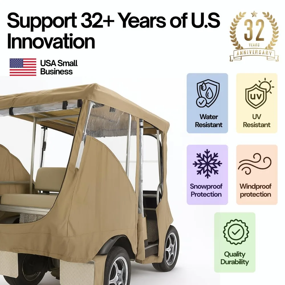 Formosa Covers 2+2 Golf Cart Enclosure for 58-Inch Roofs image 3