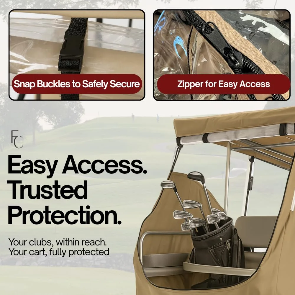 Formosa Covers 2+2 Golf Cart Enclosure for 58-Inch Roofs image 4