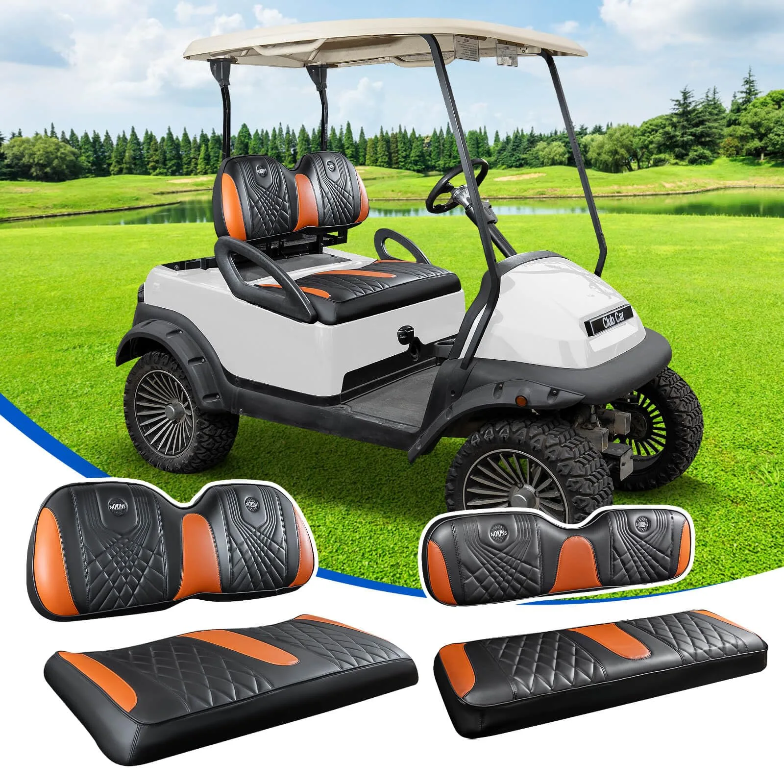 NOKINS Club Car Precedent Front & Rear Seat Covers