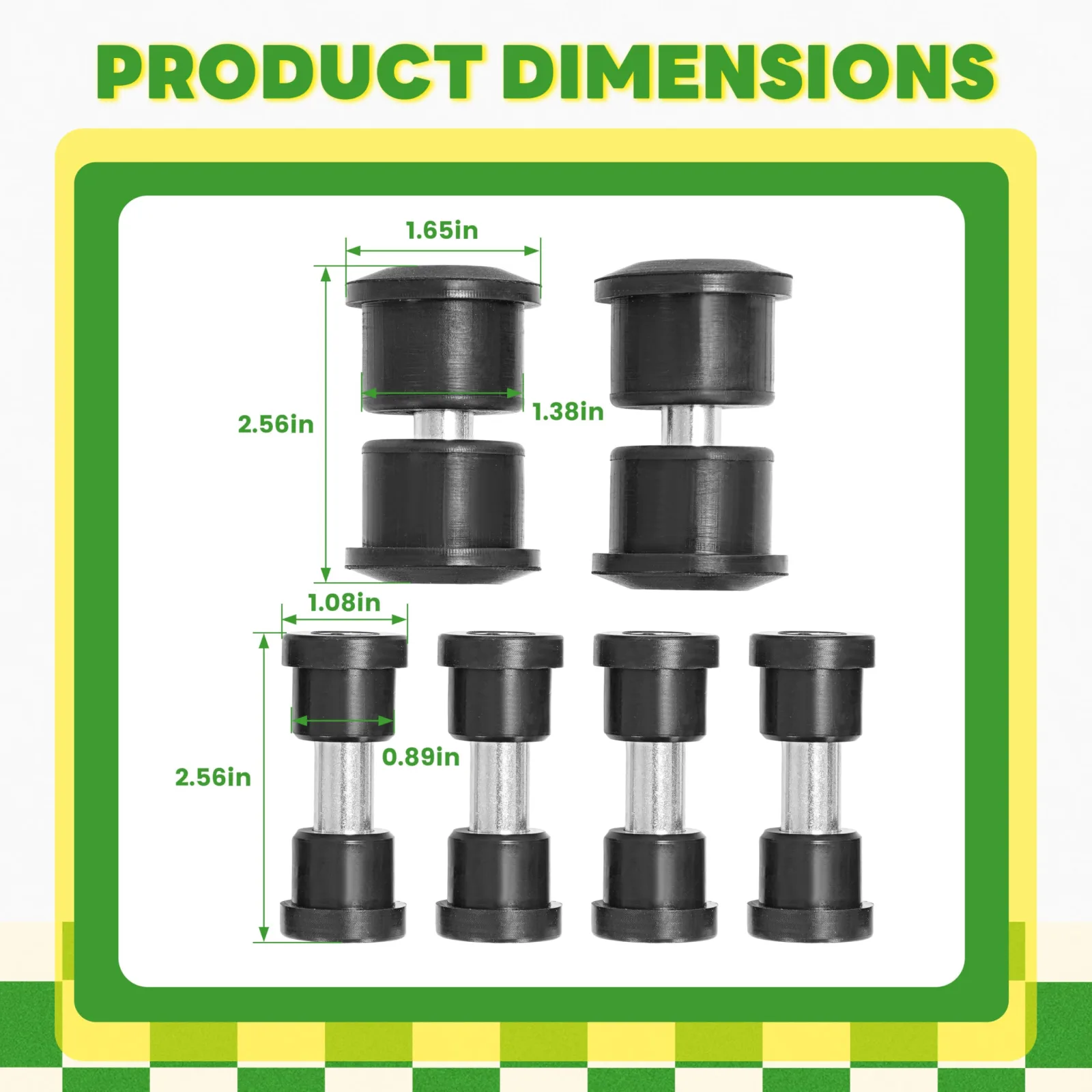 WUTIST GO-4903 Rear Leaf Spring Bushing Kit for E-Z-GO RXV image 3