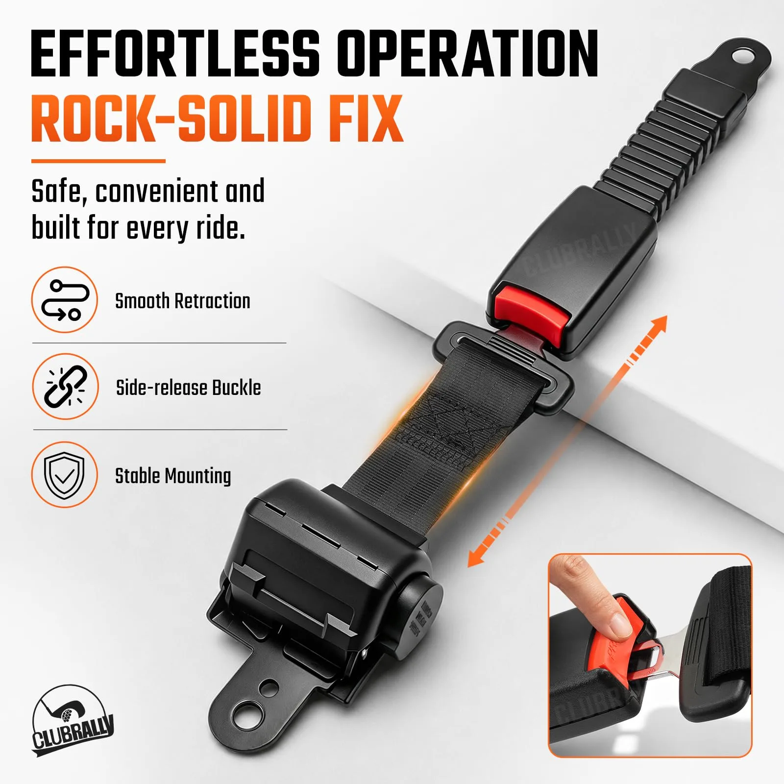 CLUBRALLY Golf Cart Seat Belts for Club Car, E-Z-GO & Yamaha image 2