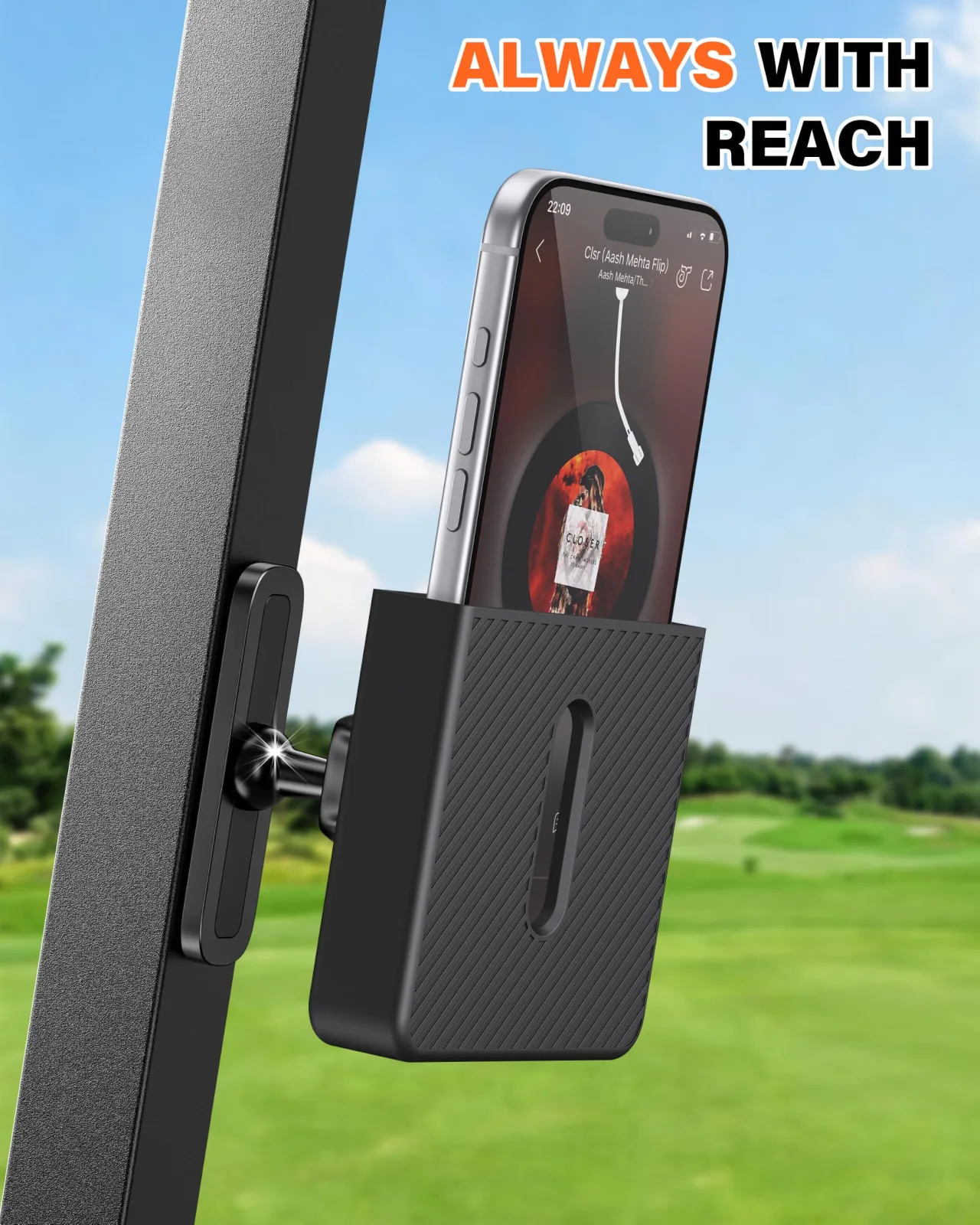 A2C Magnetic Silicone Golf Cart Phone Holder image 2