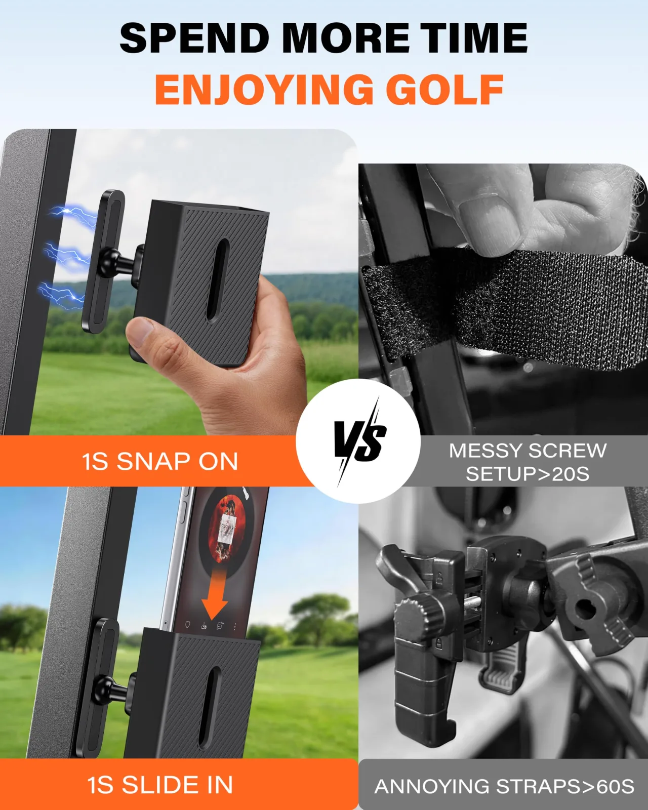 A2C Magnetic Silicone Golf Cart Phone Holder image 4