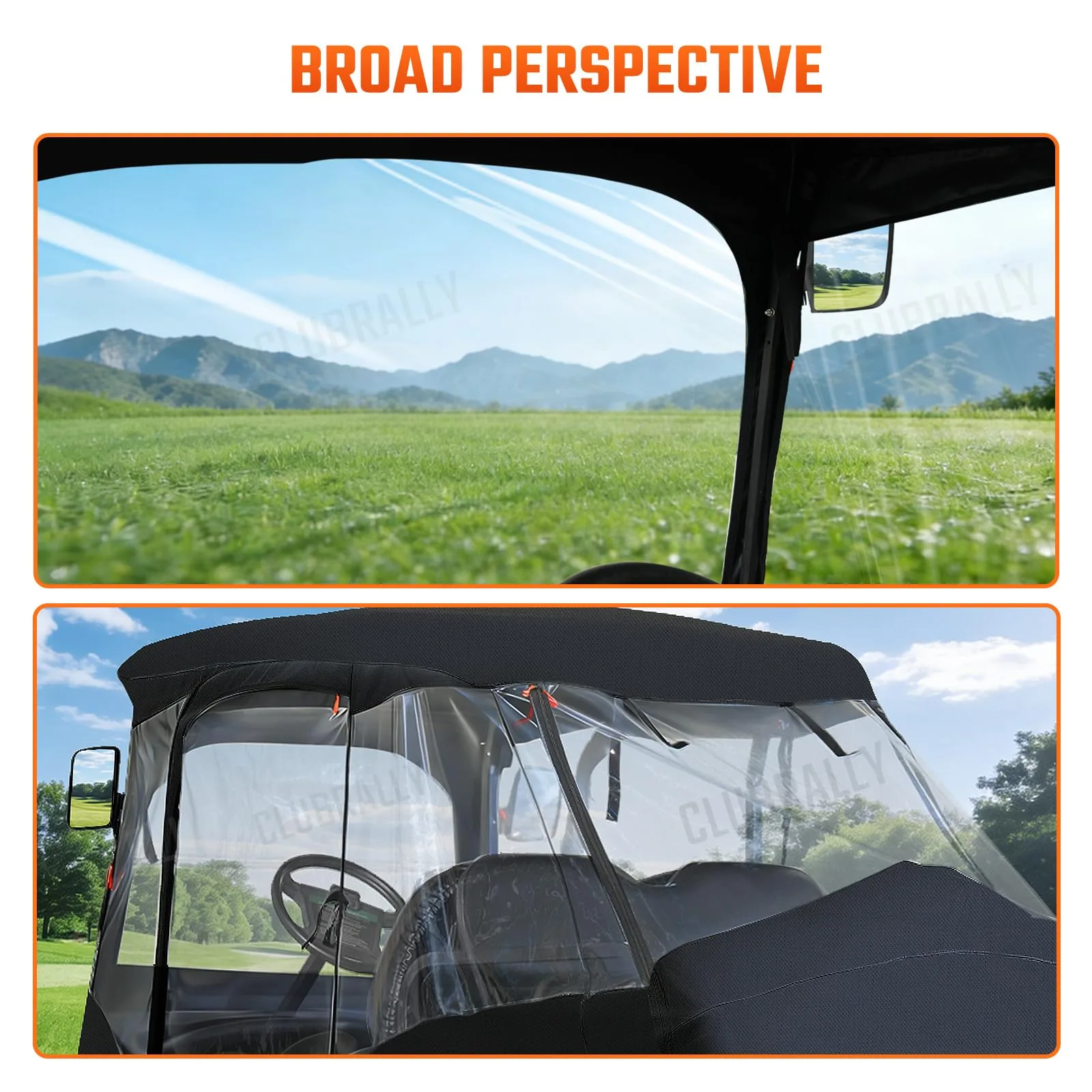 CLUBRALLY Enclosure for Club Car Precedent 57-Inch Roof image 2