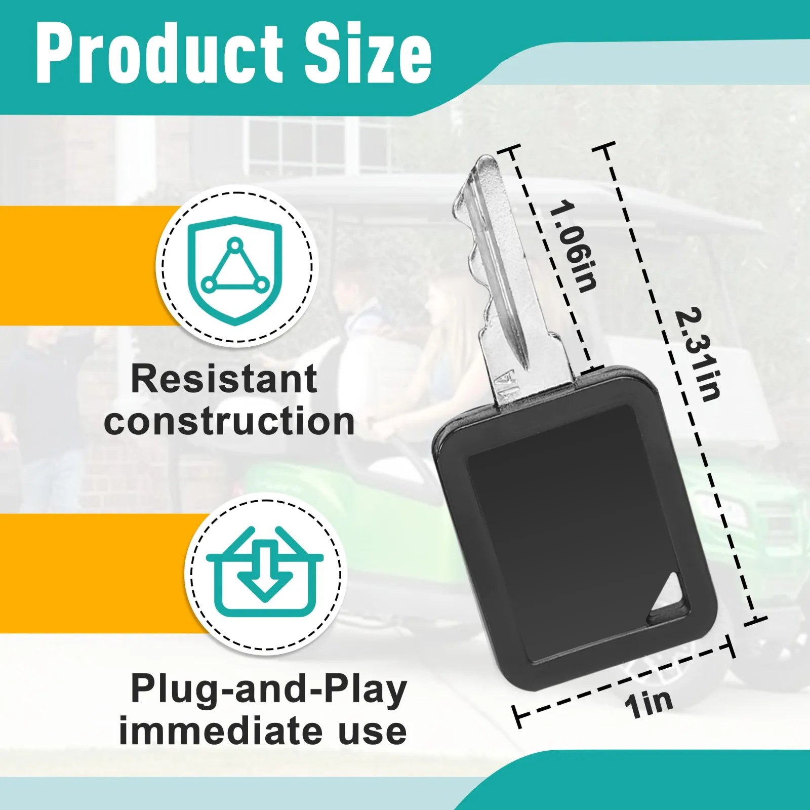 HUTUDAN Club Car Golf Cart Keys, 1A/1B/1C, 6-Pack image 3