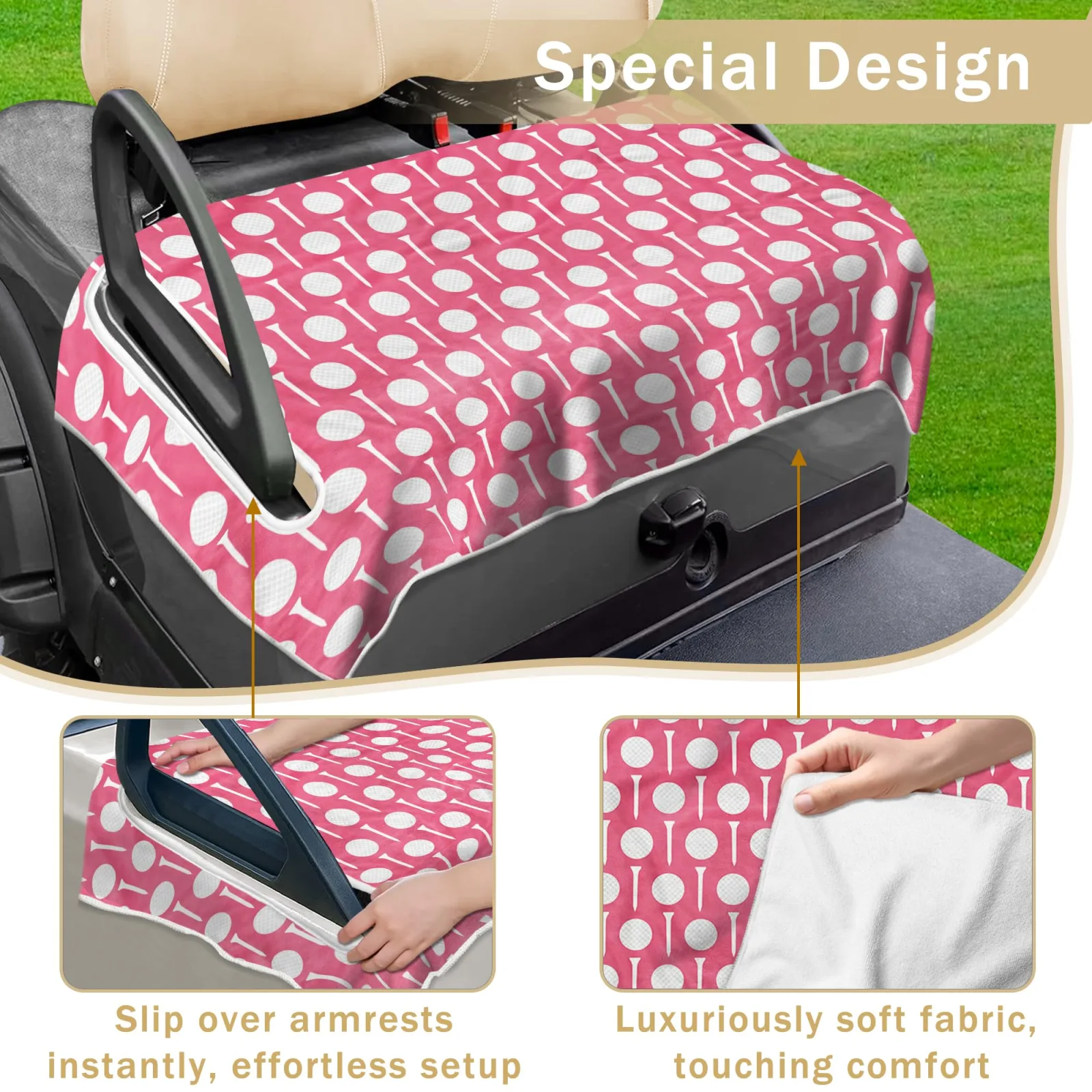 YOKYHOM Golf Cart Seat Cover for E-Z-GO, Club Car & Yamaha image 2