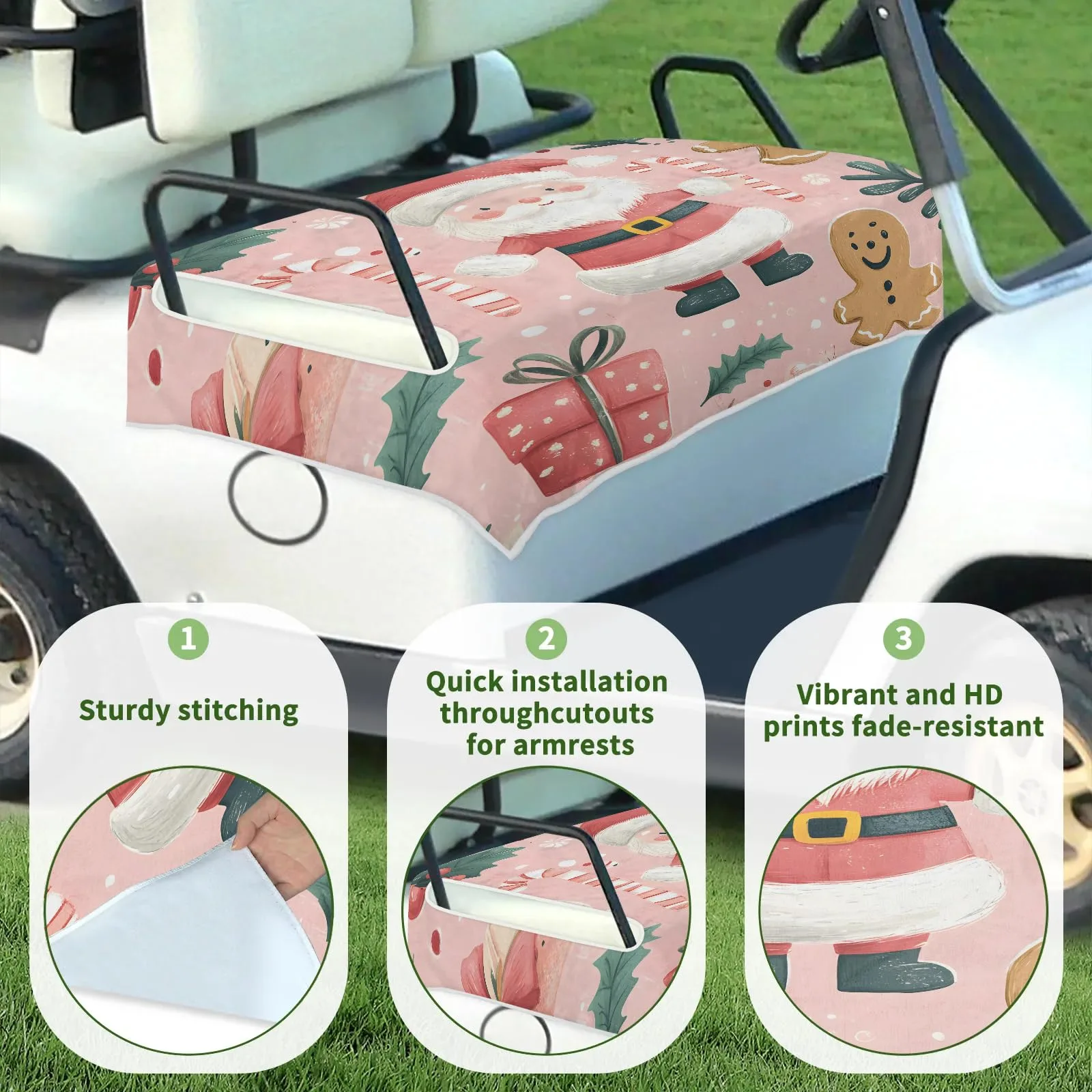 Tiveruda Golf Cart Seat Cover for Double Seats, 51 x 31 in image 3