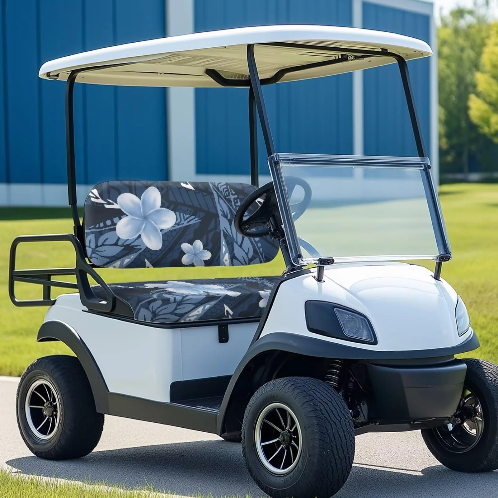 Quidrwyo Boho Floral Golf Cart Seat Covers for Club Car image 3