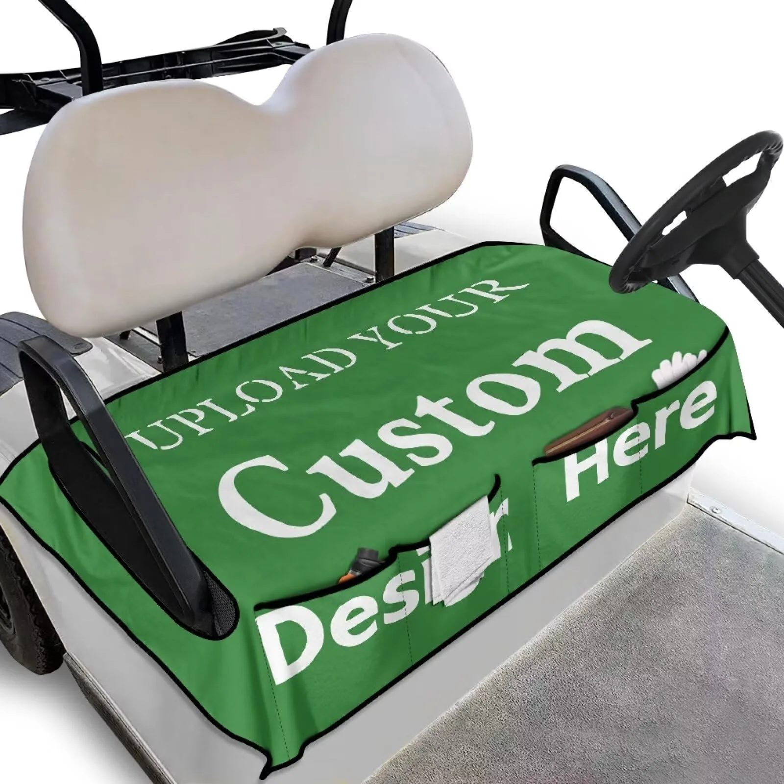 Bulopur Golf Cart Seat Cover with Pocket BU-CZQ38-1-2