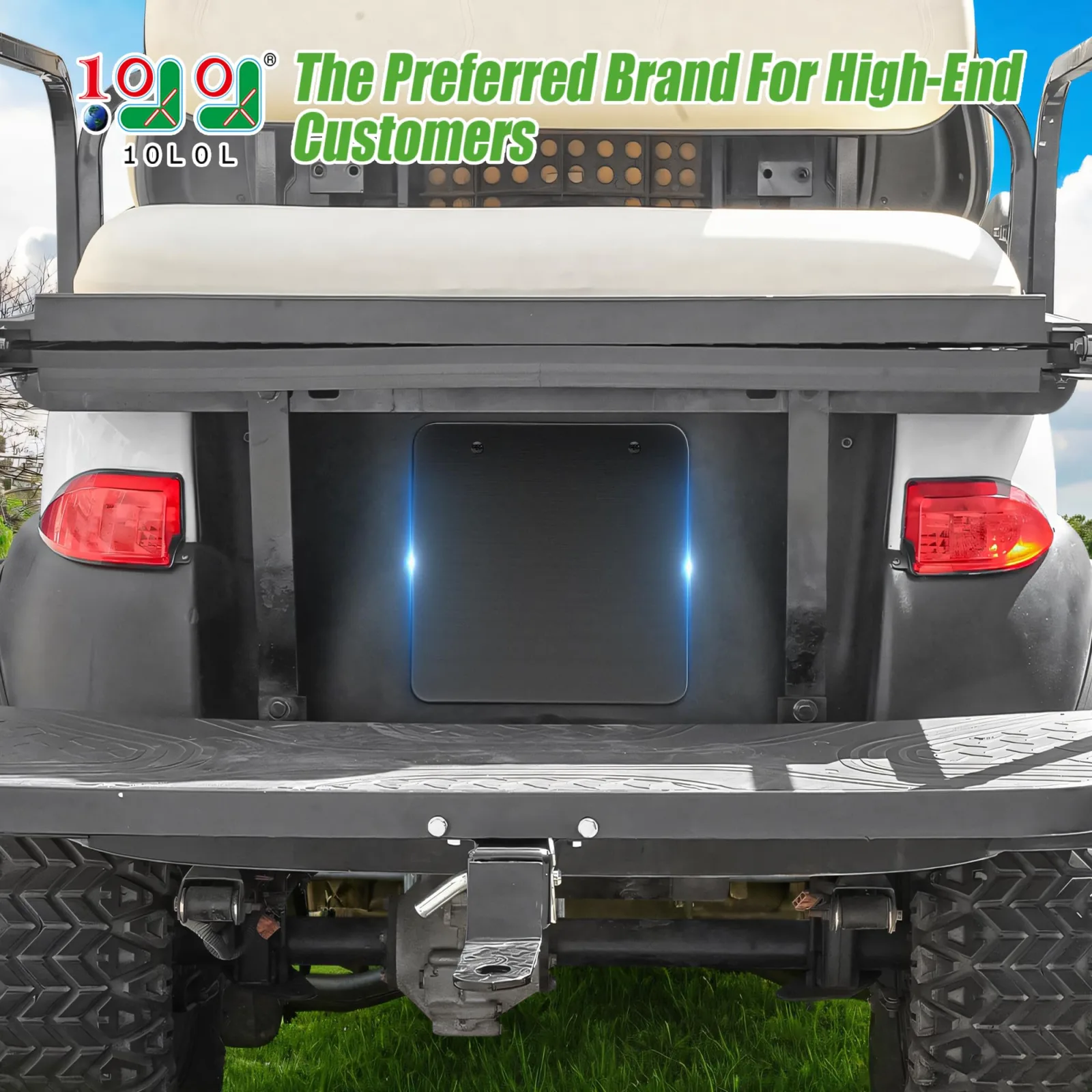 10L0L Rear Hood Access Cover for Club Car Precedent — Black Acrylic image 2