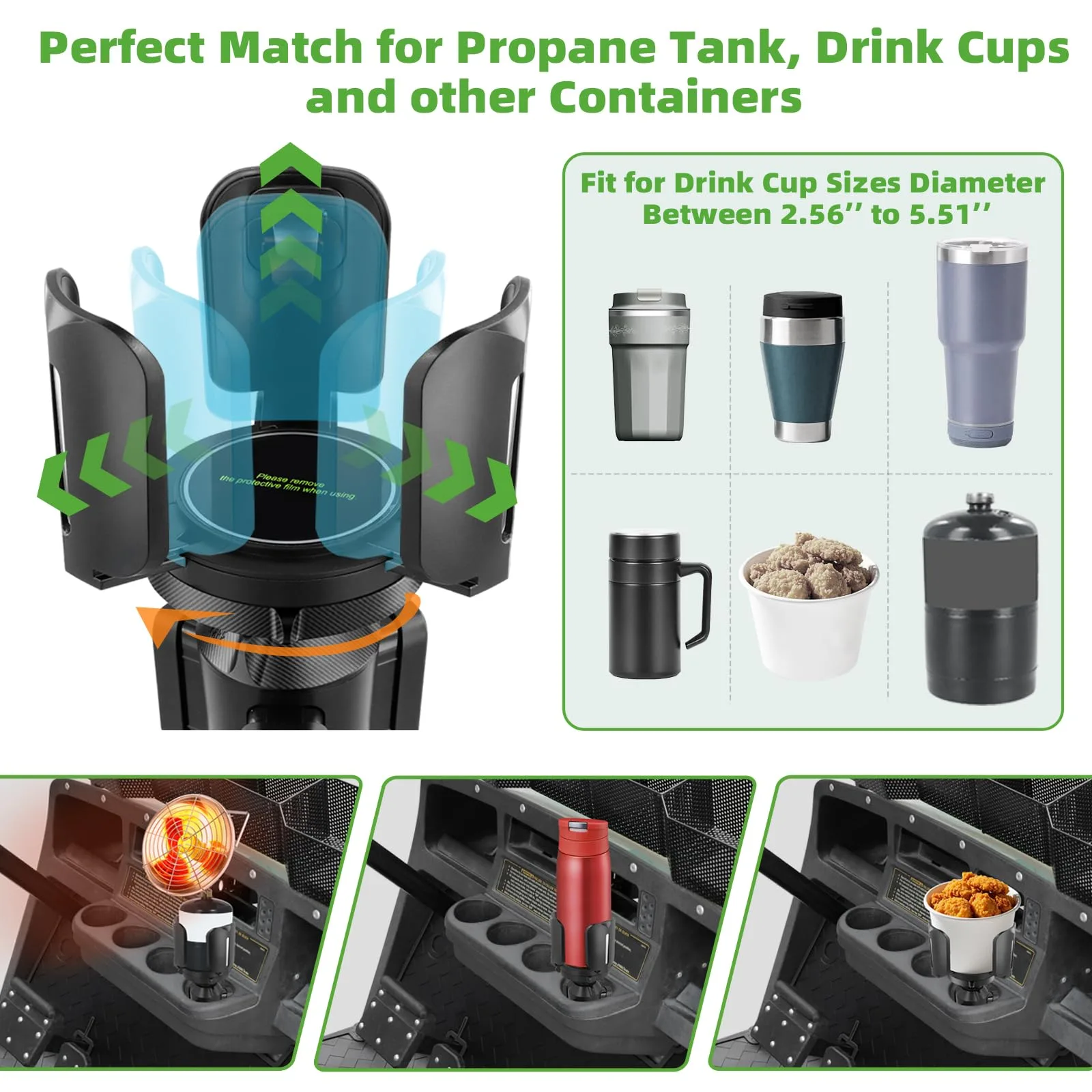 Roykaw AU0600R Golf Cart Propane Tank Cup Holder image 3