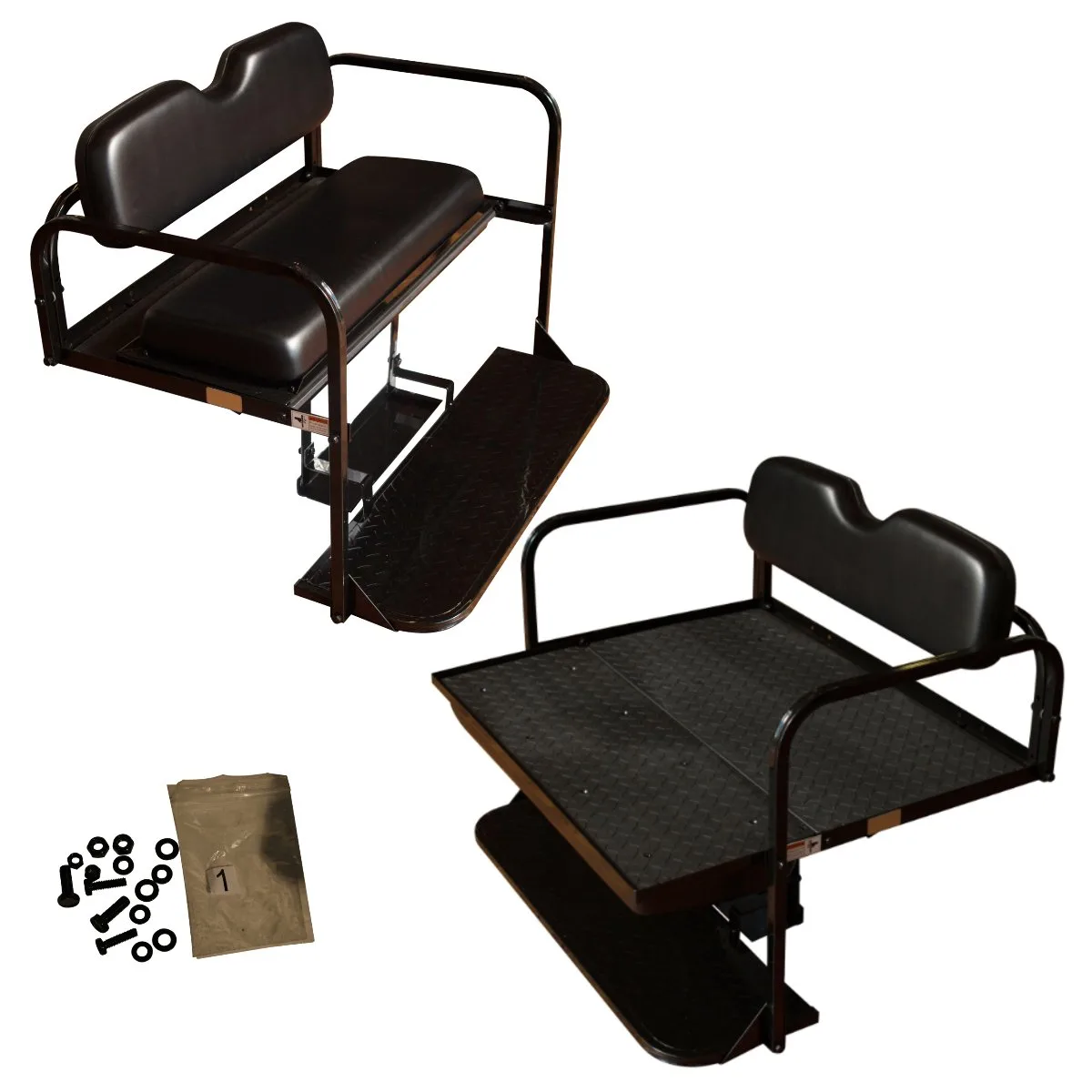Yamaha Drive2 Rear Flip Seat Kit with Black Cushions