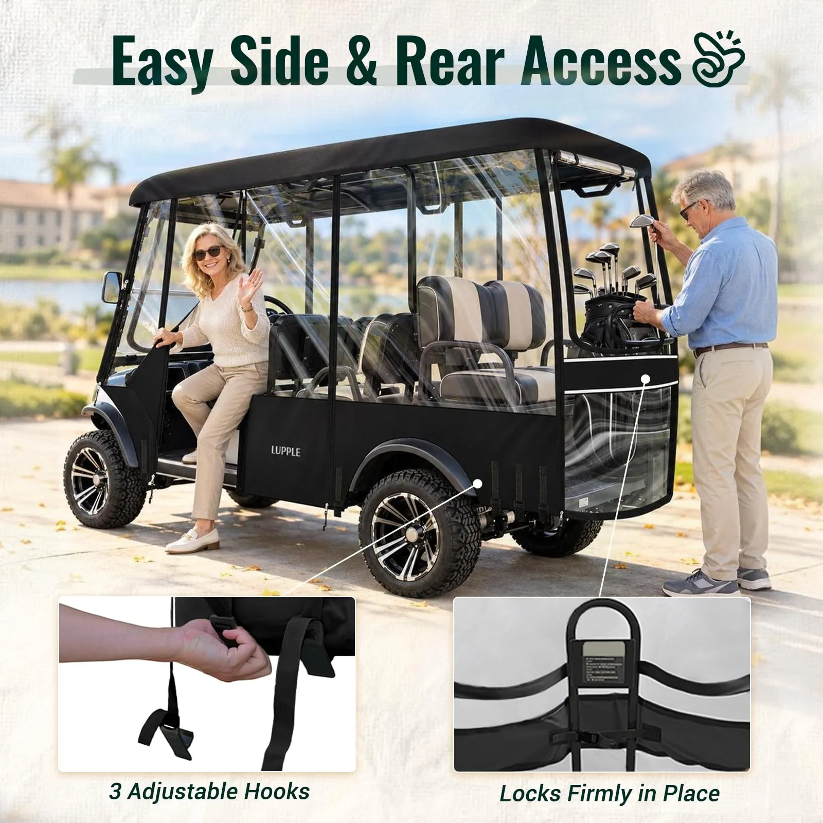 LUPPLE 6-Passenger Enclosure for E-Z-GO Express S6 L6 image 4
