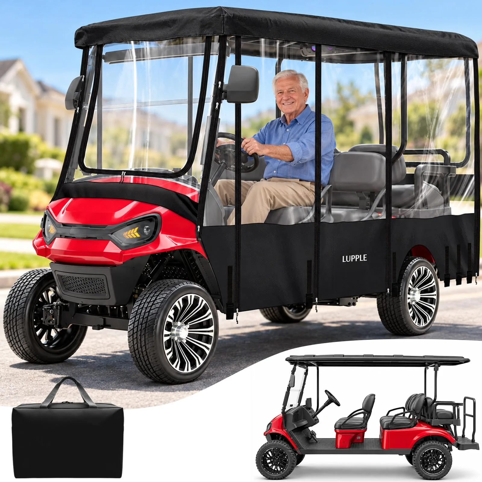 LUPPLE 6-Passenger Enclosure for E-Z-GO Express S6 L6