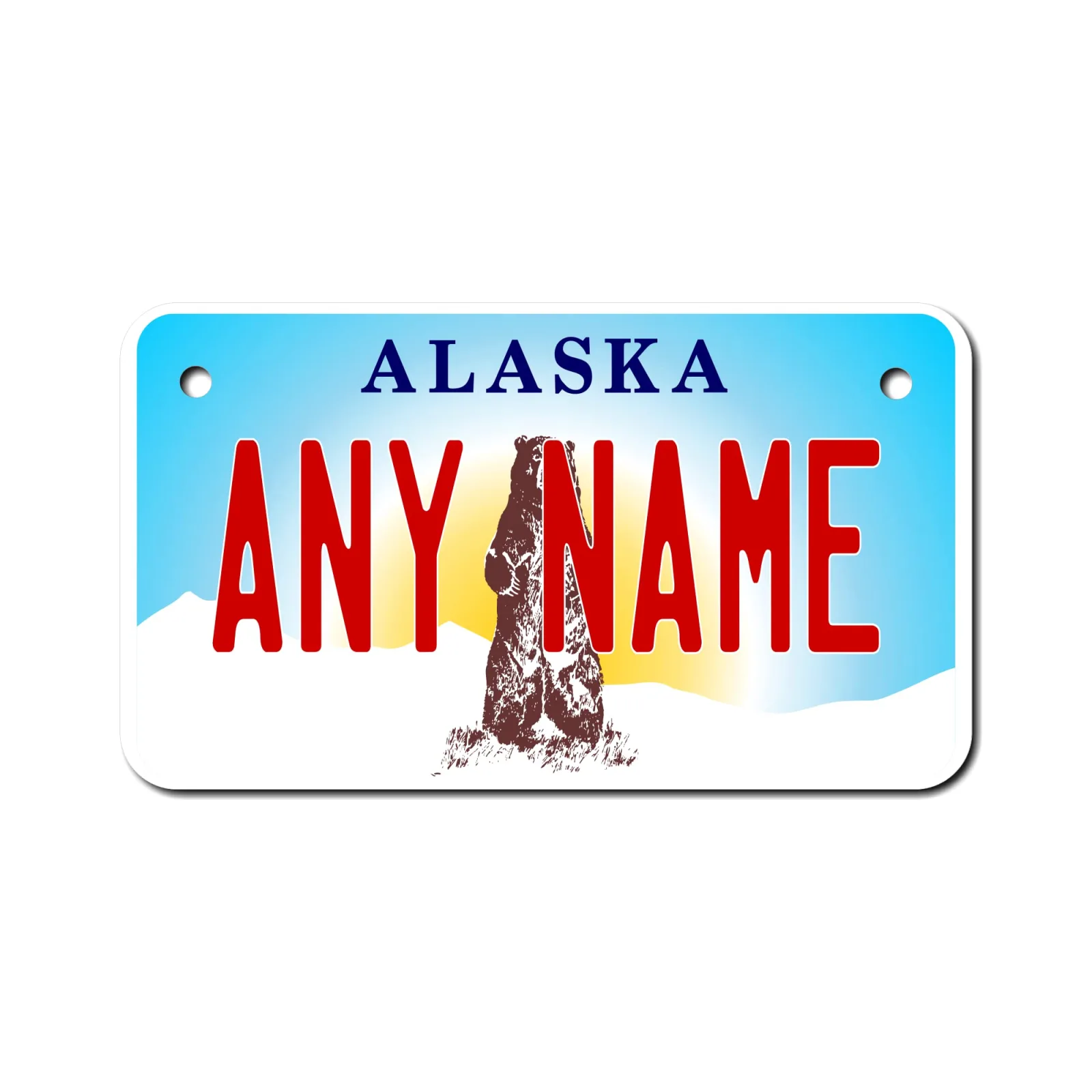 Teamlogo Personalized Alaska Golf Cart License Plate 4 x 7