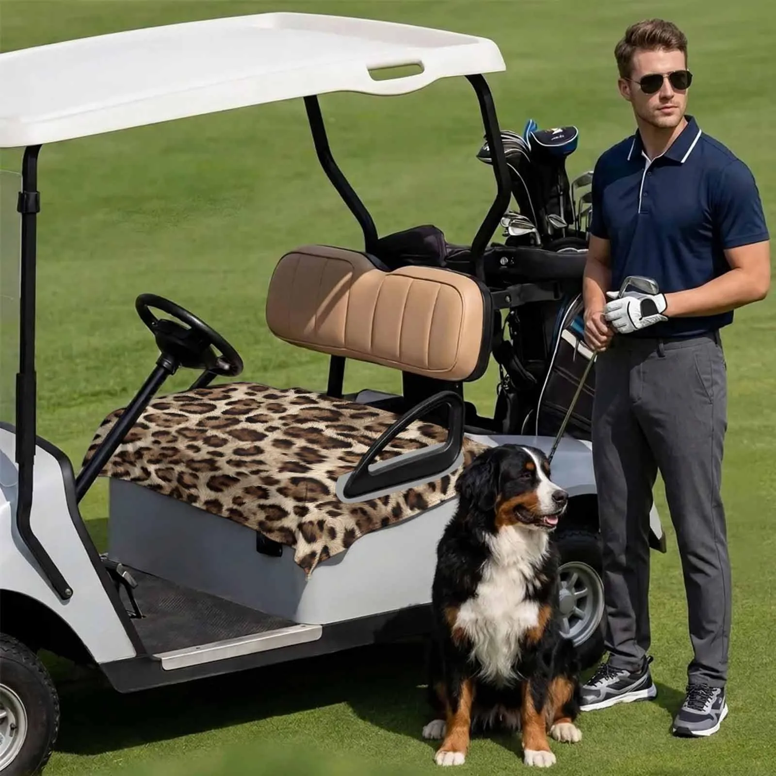 DecorLovee Leopard Golf Cart Seat Cover, 51 x 31 Inch image 3
