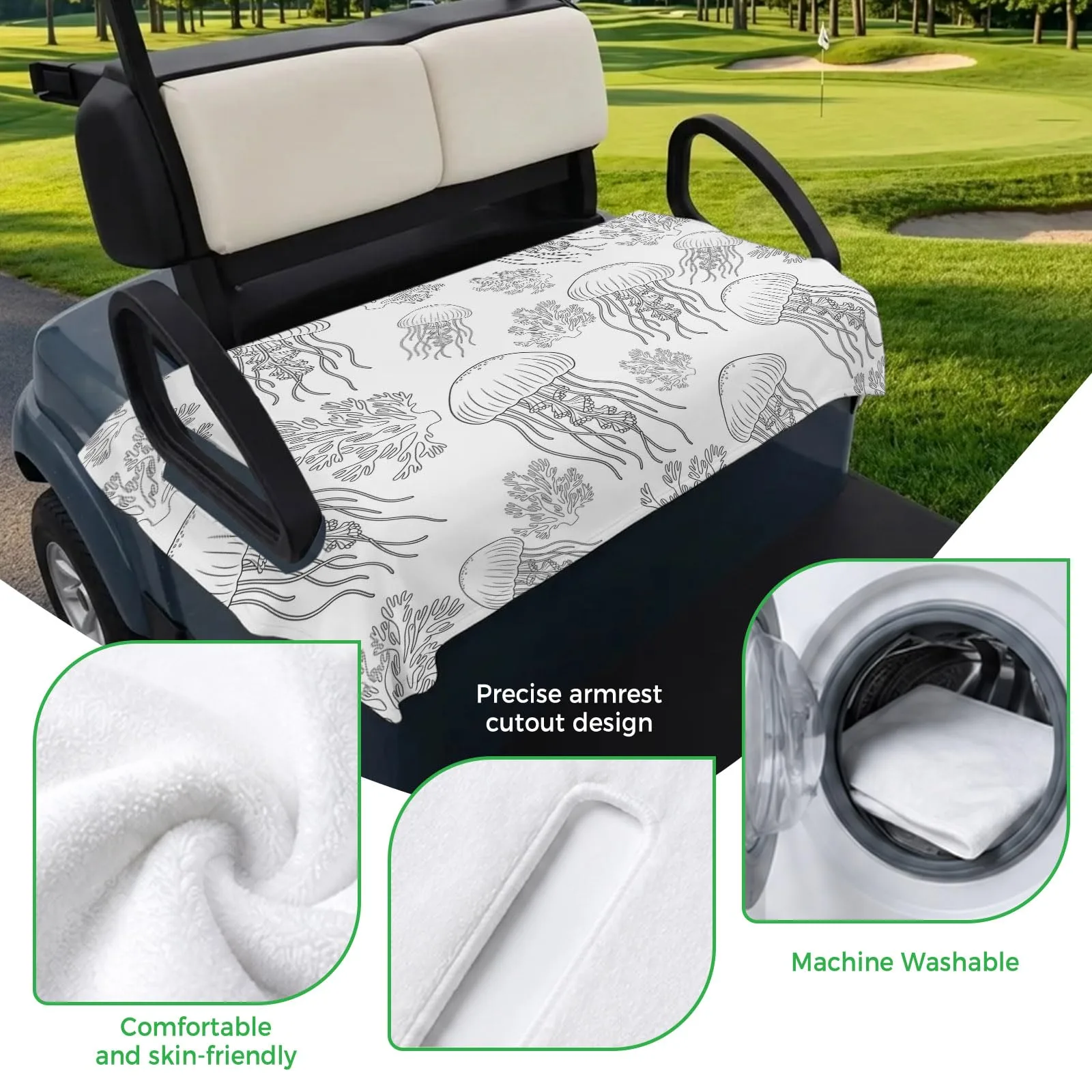Trosturdspn Golf Cart Seat Towel Blanket 51 x 31 in. image 3