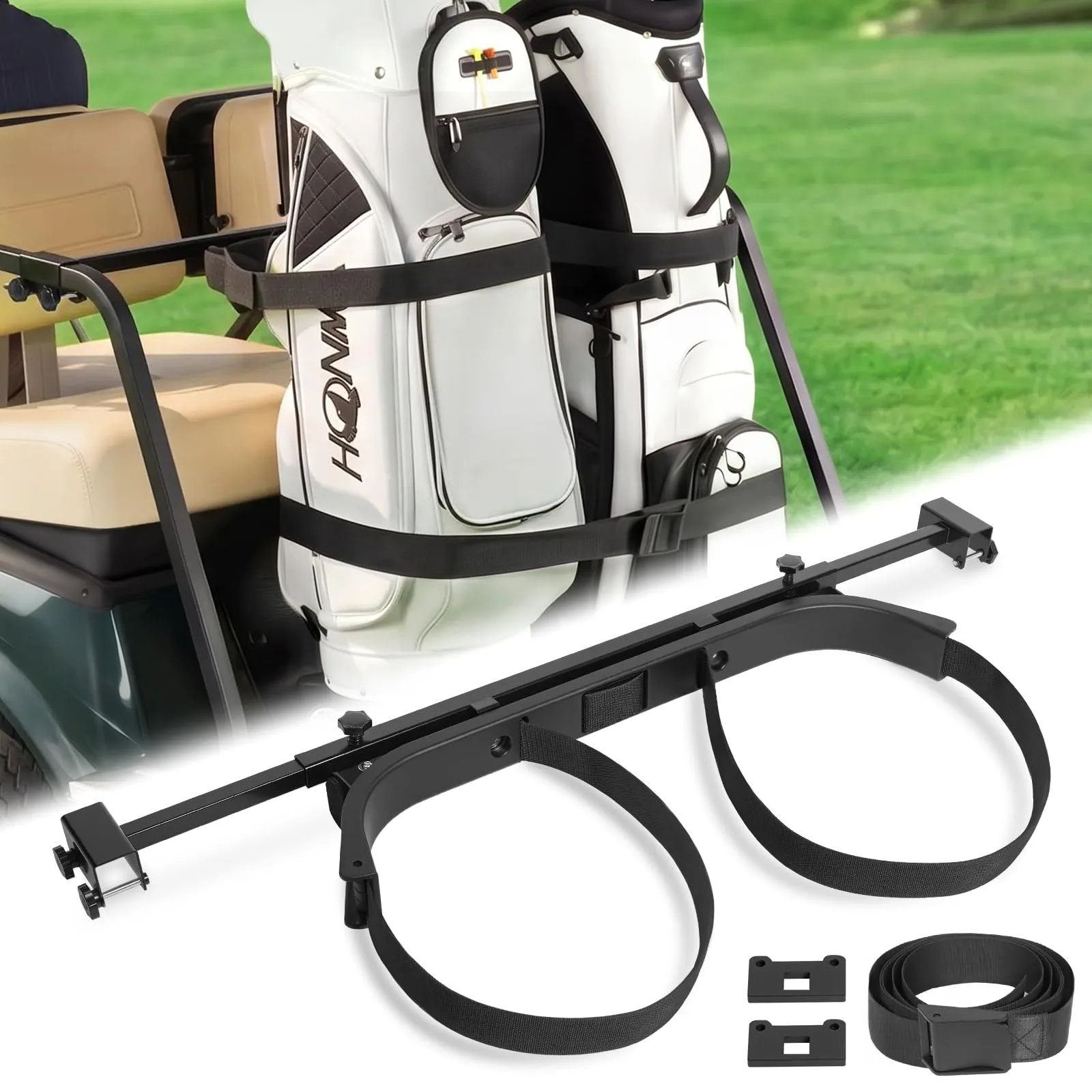 Tecoom TCGC08 Adjustable Golf Cart Bag Holder Bracket