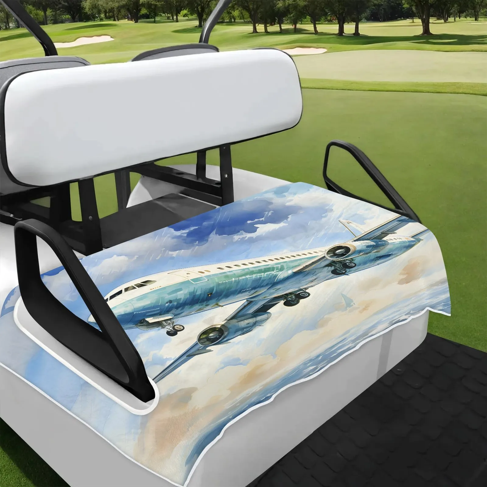 Tiveruda Watercolor Golf Cart Seat Cover, 51 x 31 Inch