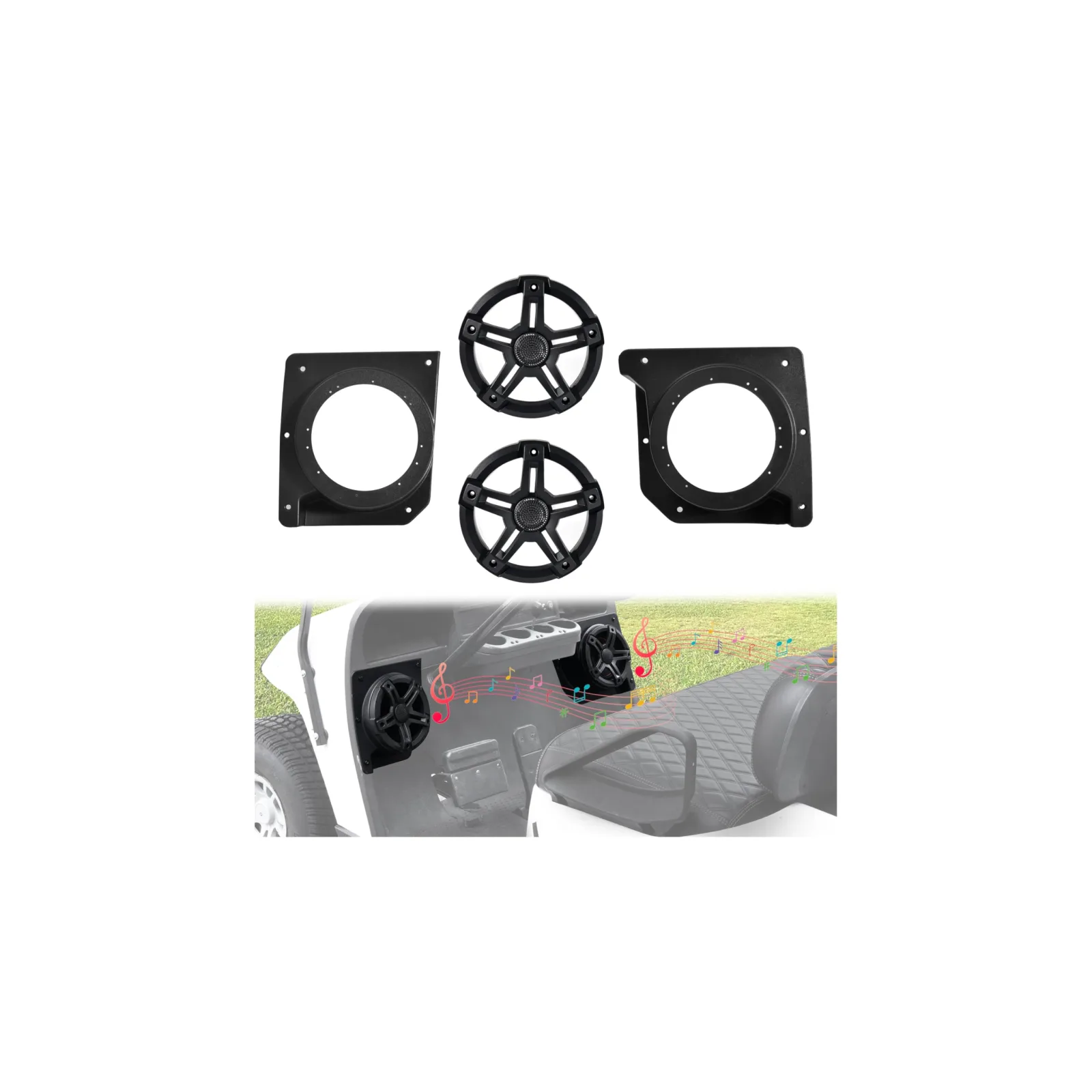 LDETXY 6.5-Inch Speaker Pods for E-Z-GO TXT