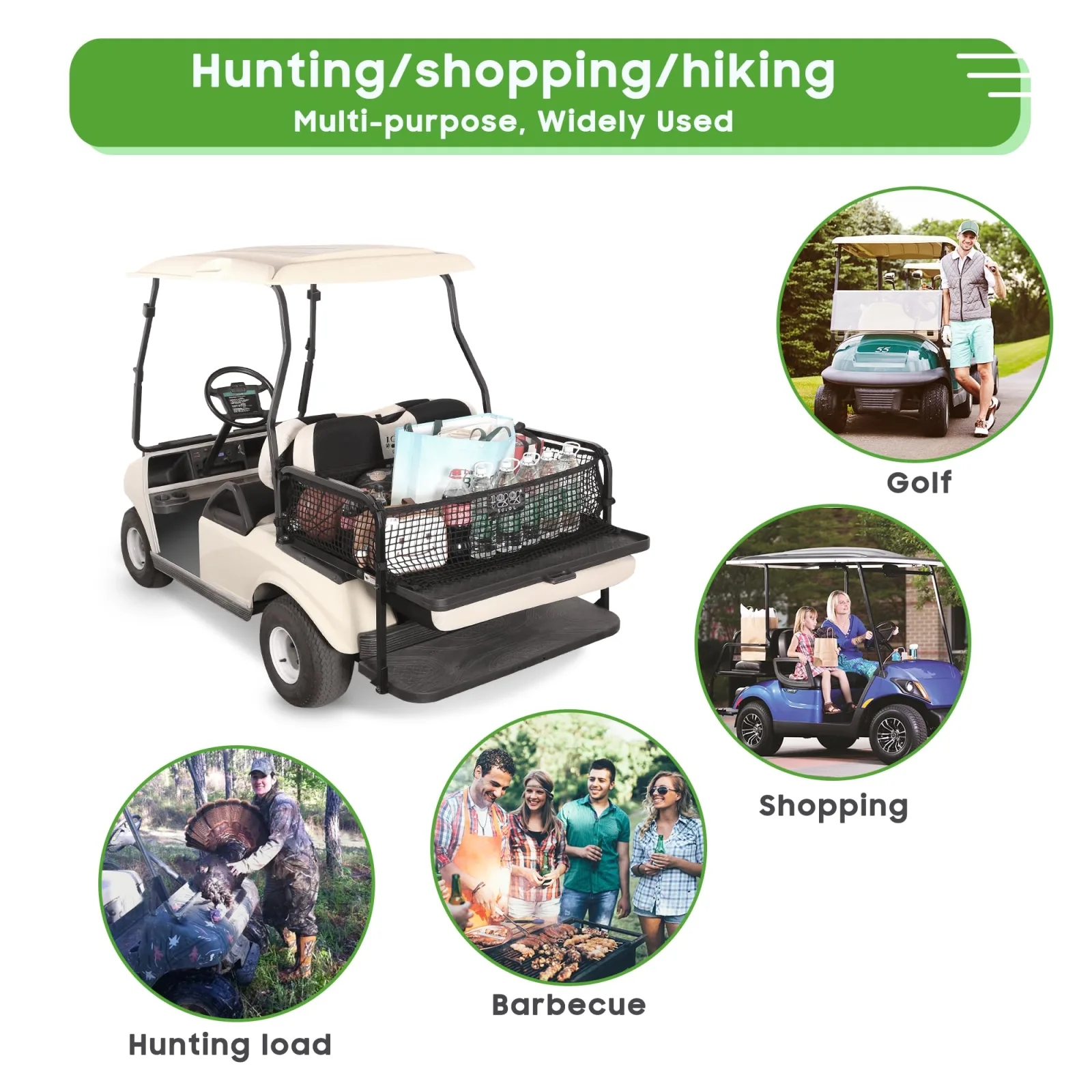 10L0L Golf Cart Cargo Net for 4-Passenger Carts image 4