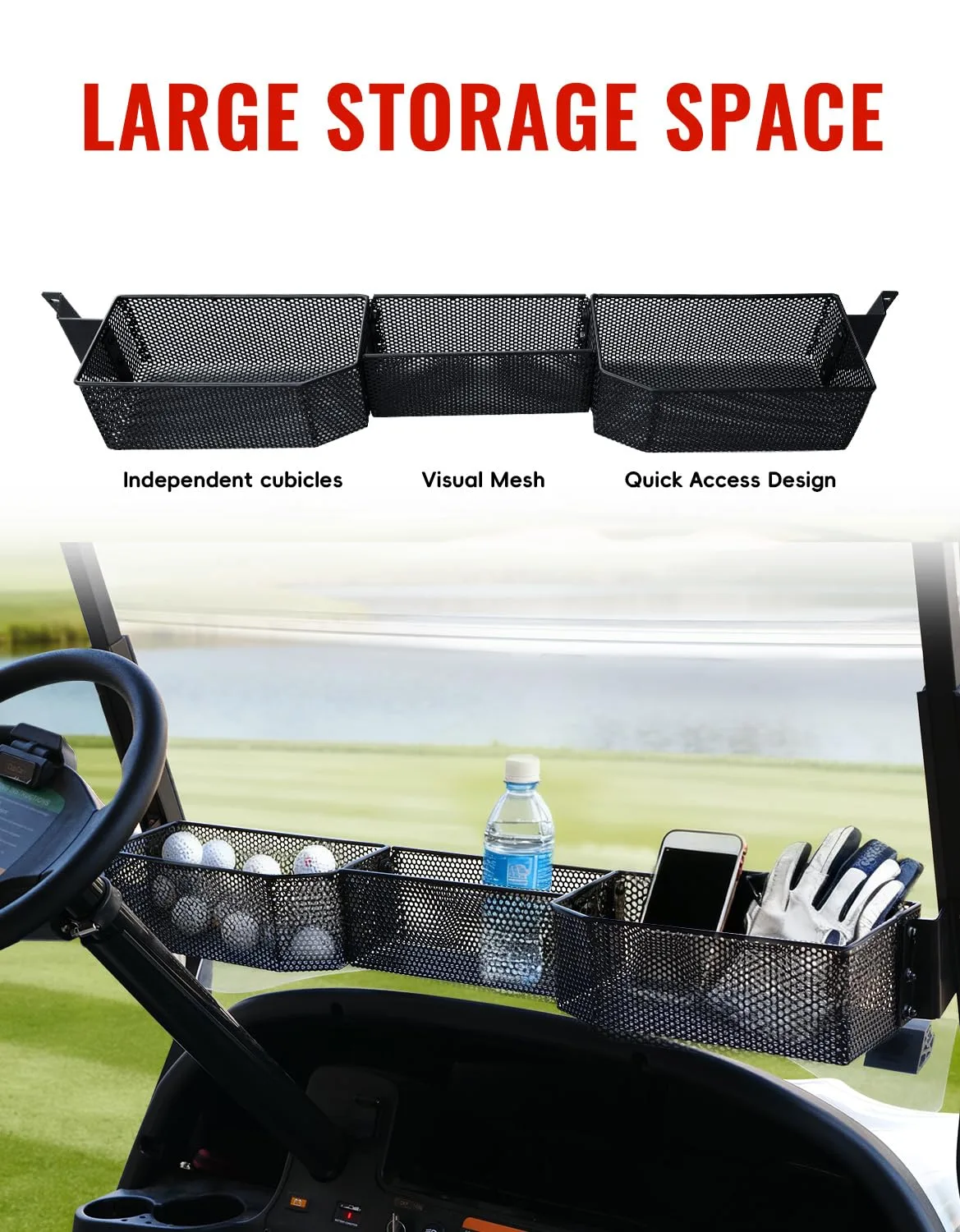 LUXEMOTO Front Inner Storage Basket for Club Car DS (2001+) image 2